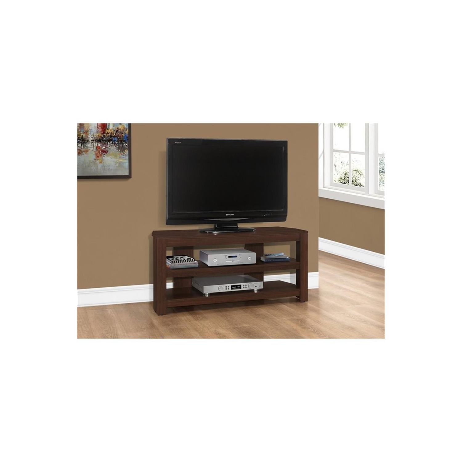 Monarch Specialties I 2554 Meuble Tv 42"L En Coin Cerise