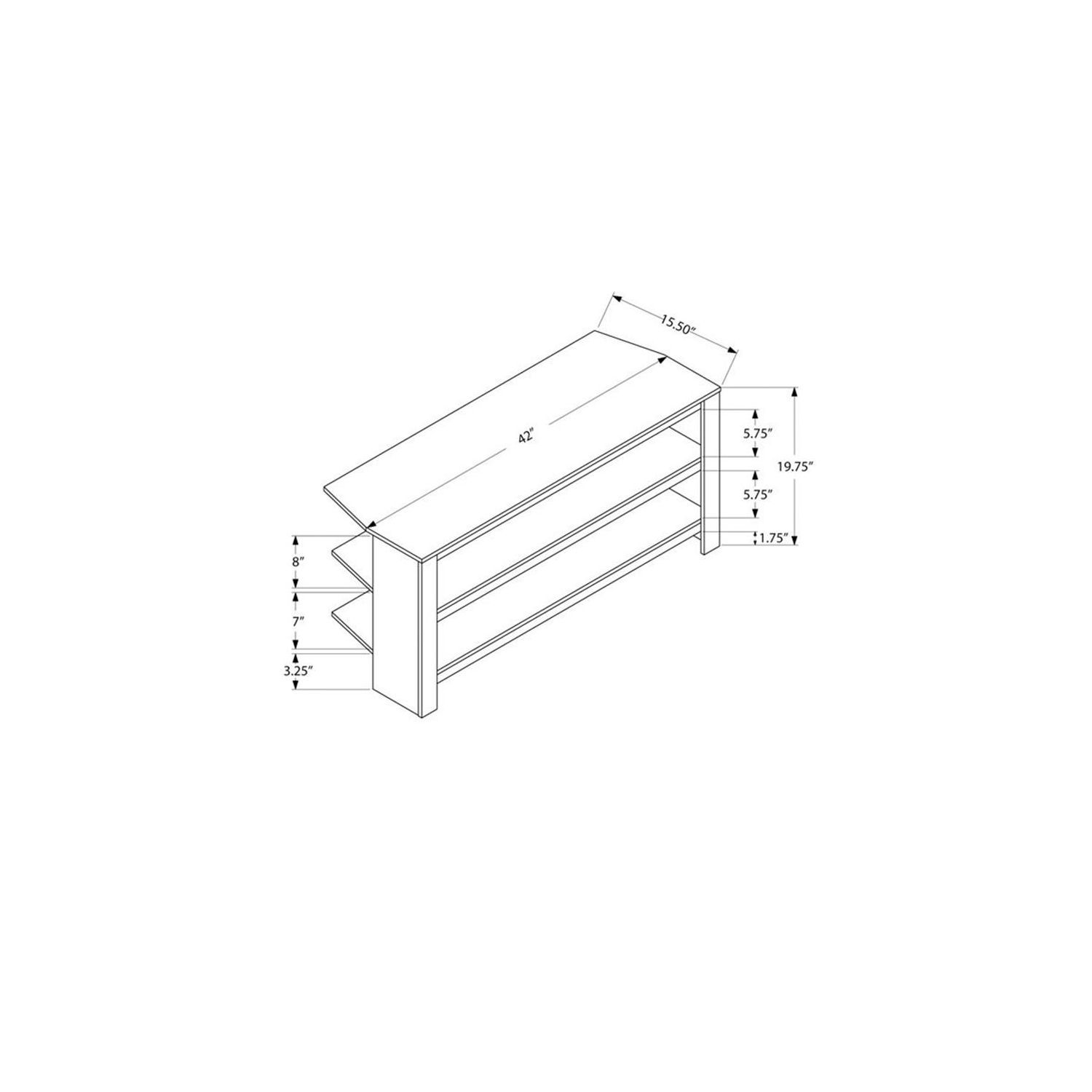 Monarch Specialties I 2554 Meuble Tv 42"L En Coin Cerise