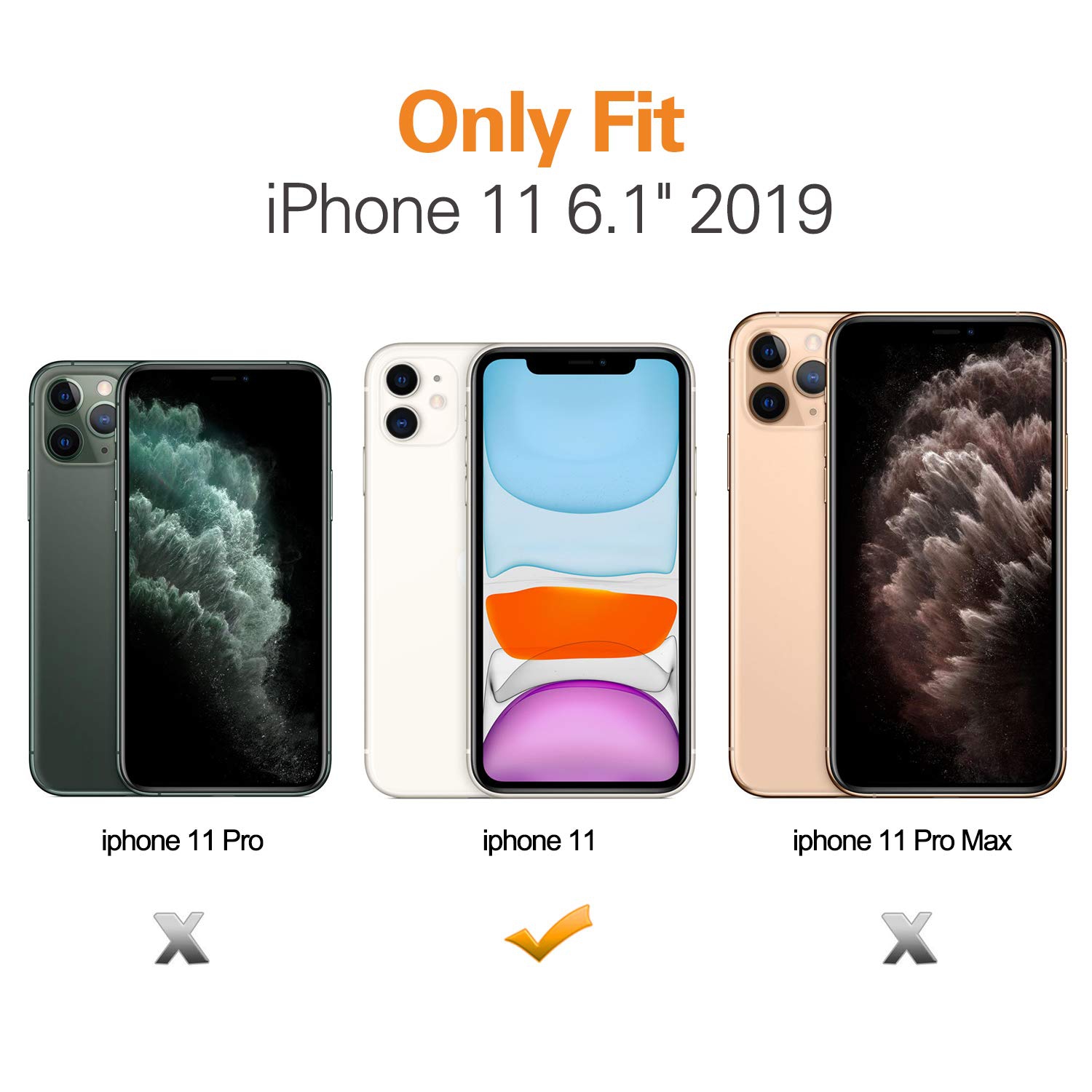 Étui iPhone 11, coins renforcés transparents en TPUR + panneau rigide transparent antirayure jaune