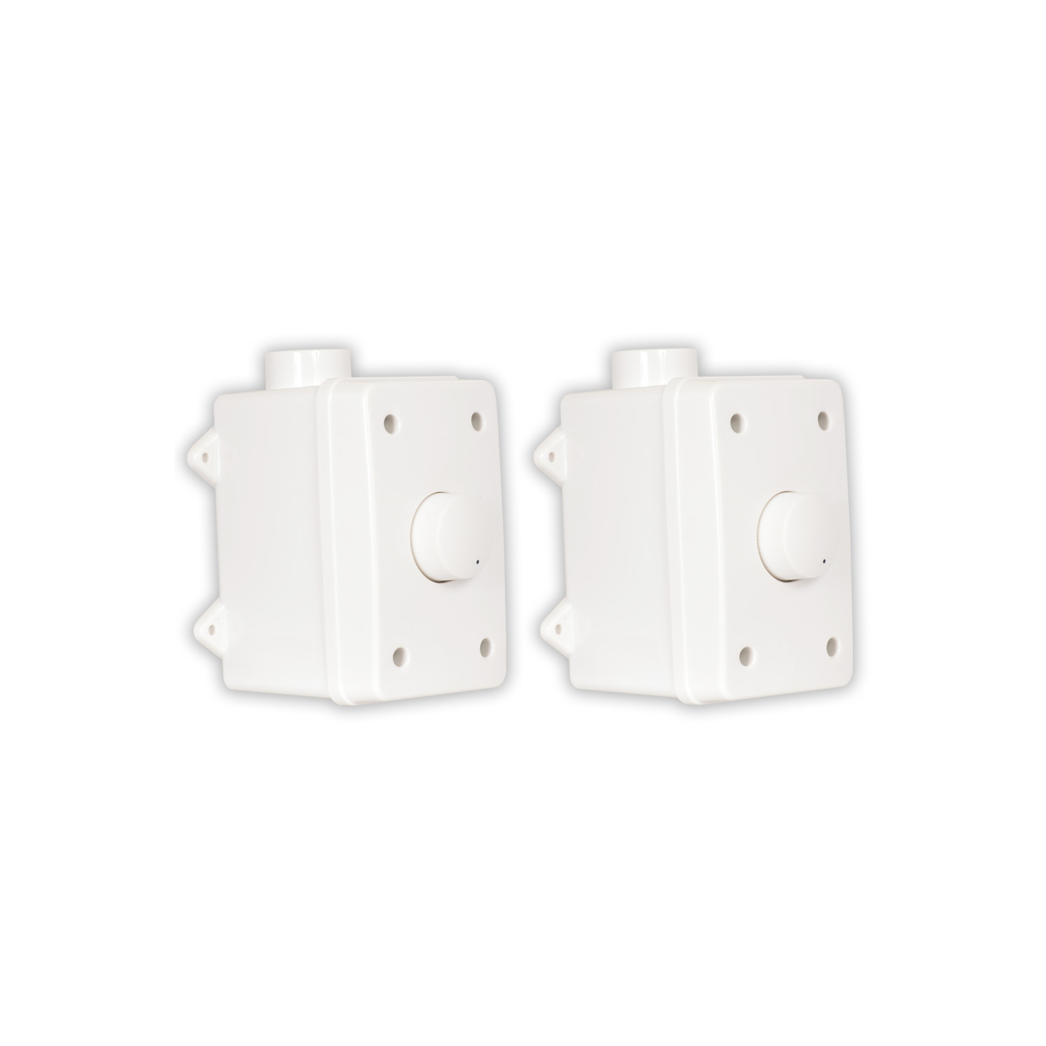 Theater Solutions OVCDW Outdoor Volume Controls White Weatherproof 2 Piece Set
