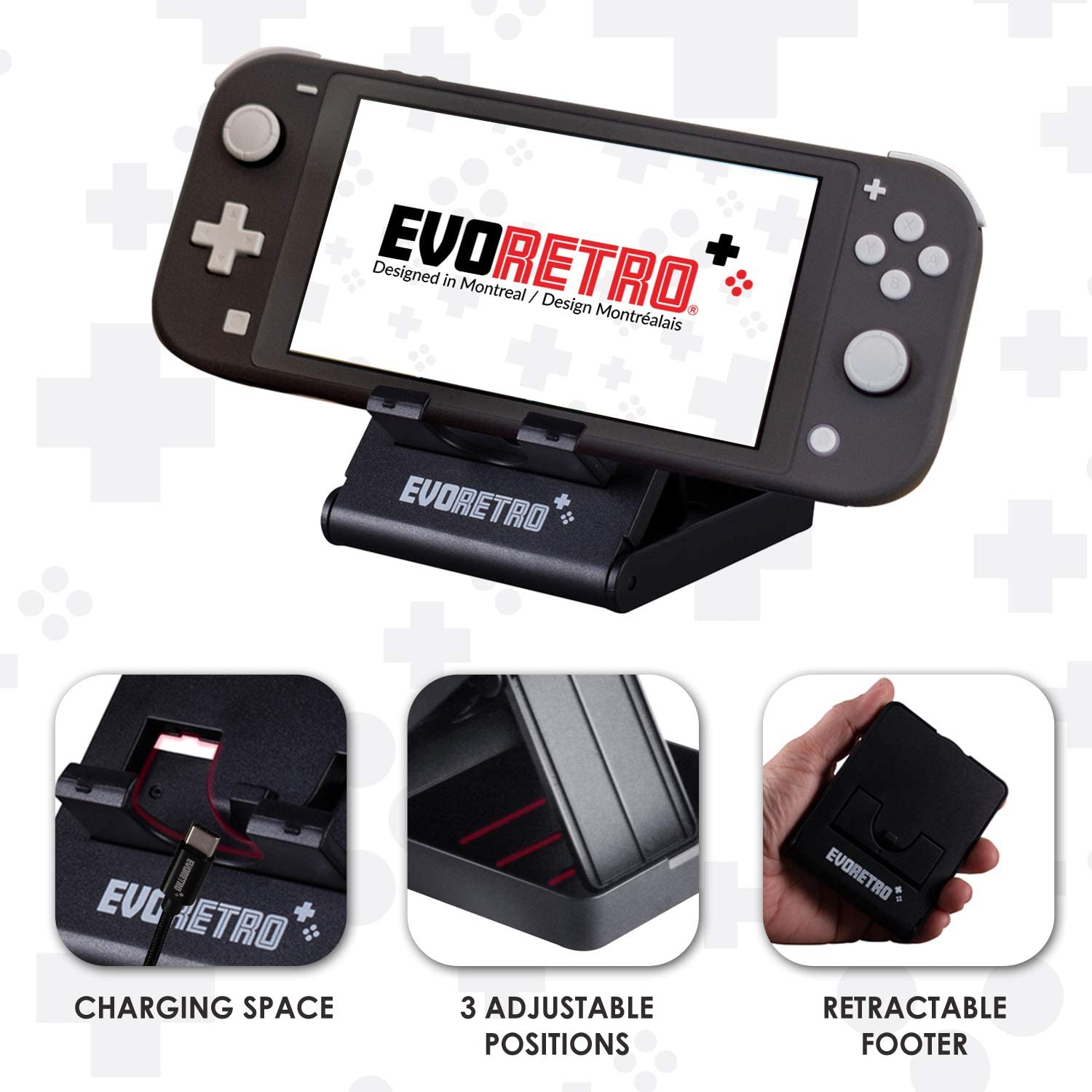 Kit de démarrage pour Nintendo Switch Lite avec protecteur d'écran en verre trempé, étui de transport, support pliable, et plus