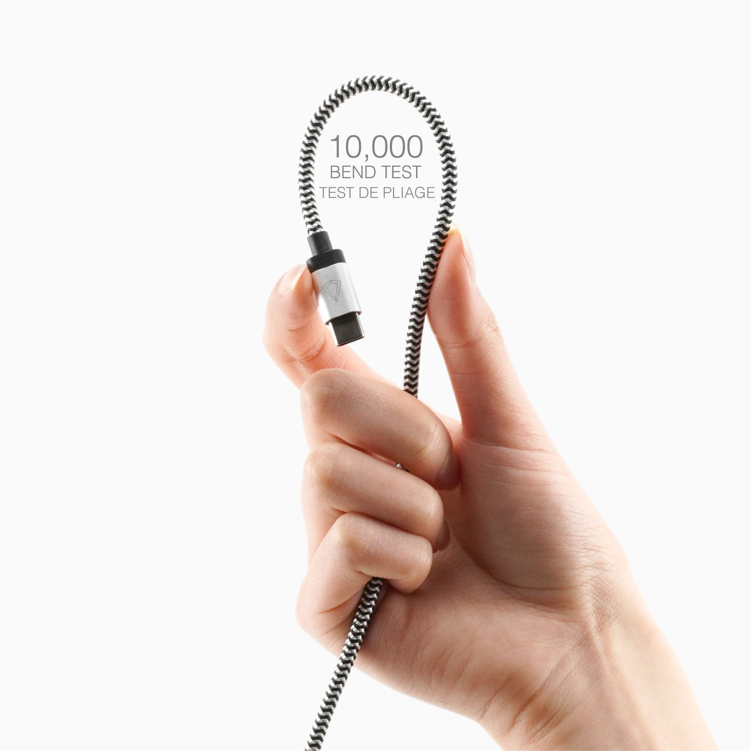 LBT 2.13m Lightning to USB-C Cable - Black/White