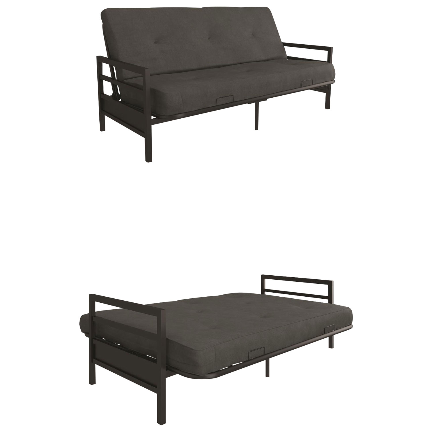 Futon en polyester contemporain Rio de DHP - Gris