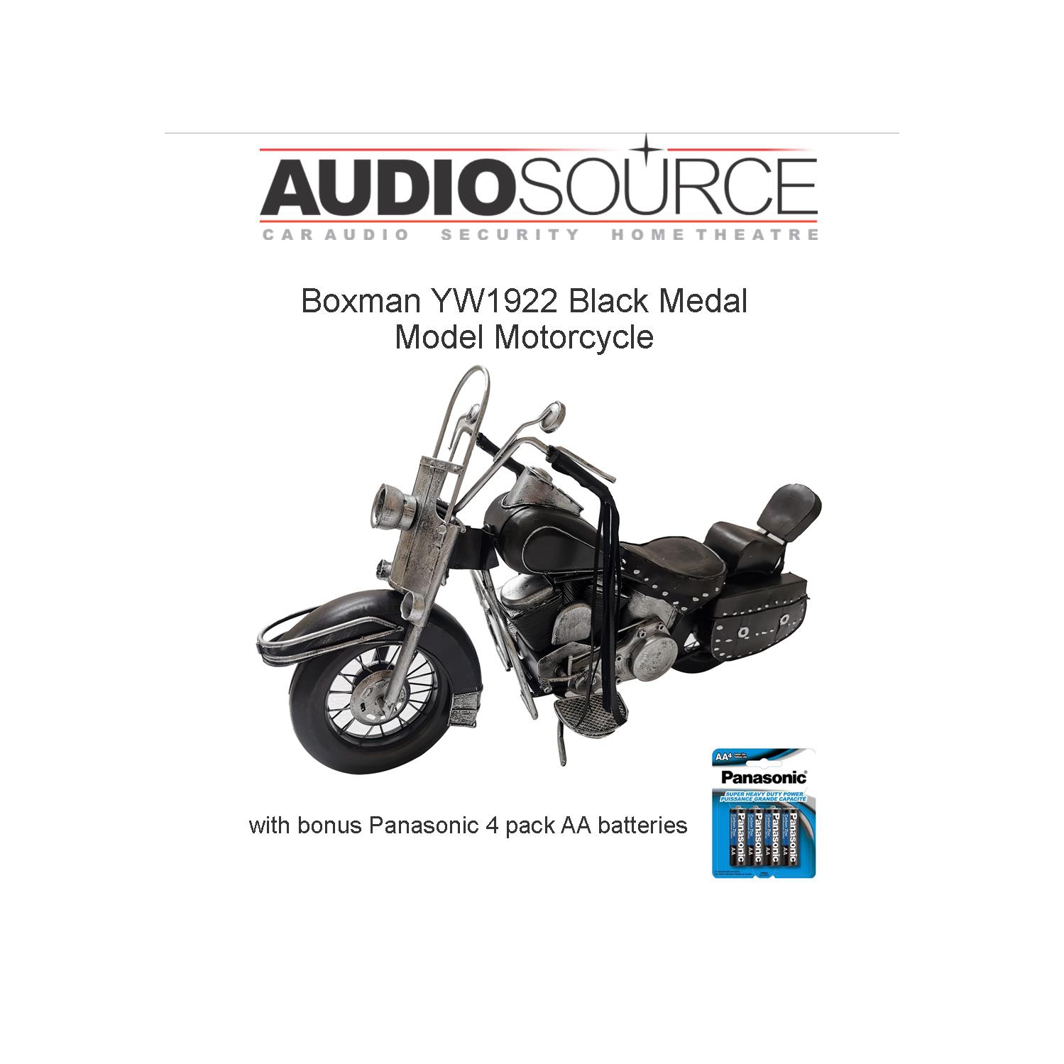 Boxman Black Metal Model Motorcycle