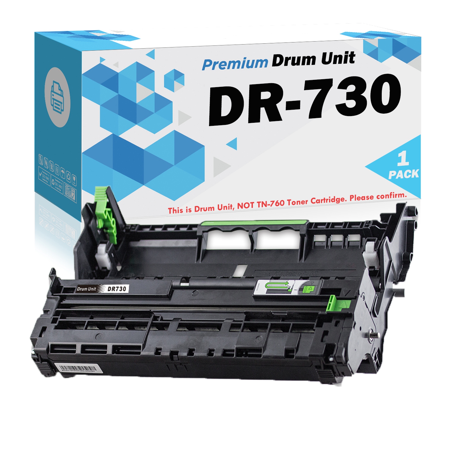 Ultra Toner™ Superior New Brother DR730 Compatible Drum for TN760-Brother Printer