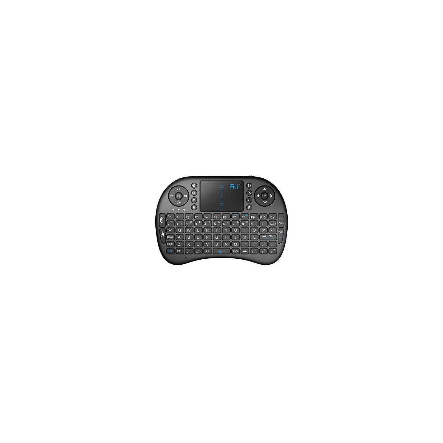 Rii Mini Bluetooth Wireless Touchpad Rechargable Keyboard Combo, for PC, PAD, Xbox 360, PS3, Google Android TV Box,