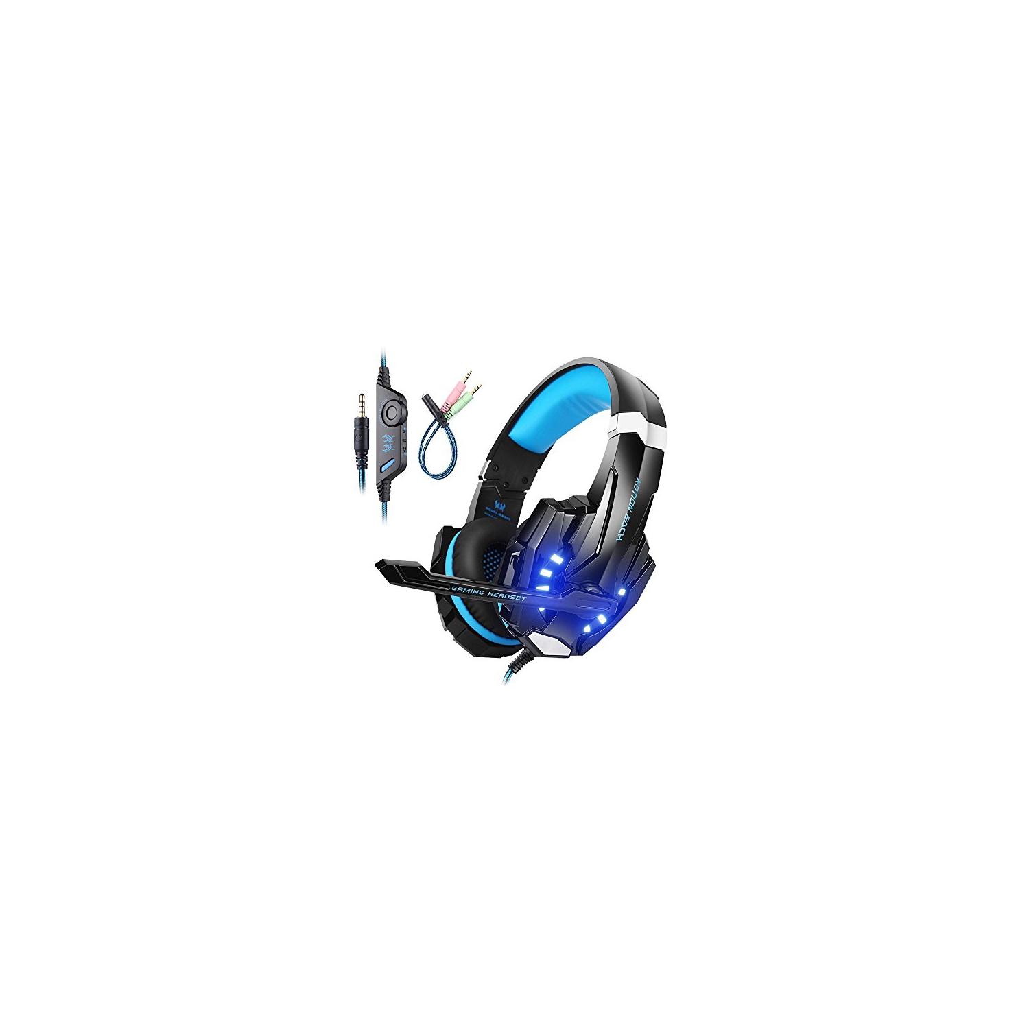 Mengshen Gaming Headset for PS4/Xbox one/Xbox One S/PC/Mac/Laptop/Cell Phone - Gaming Headphone with Mic, LED Light,