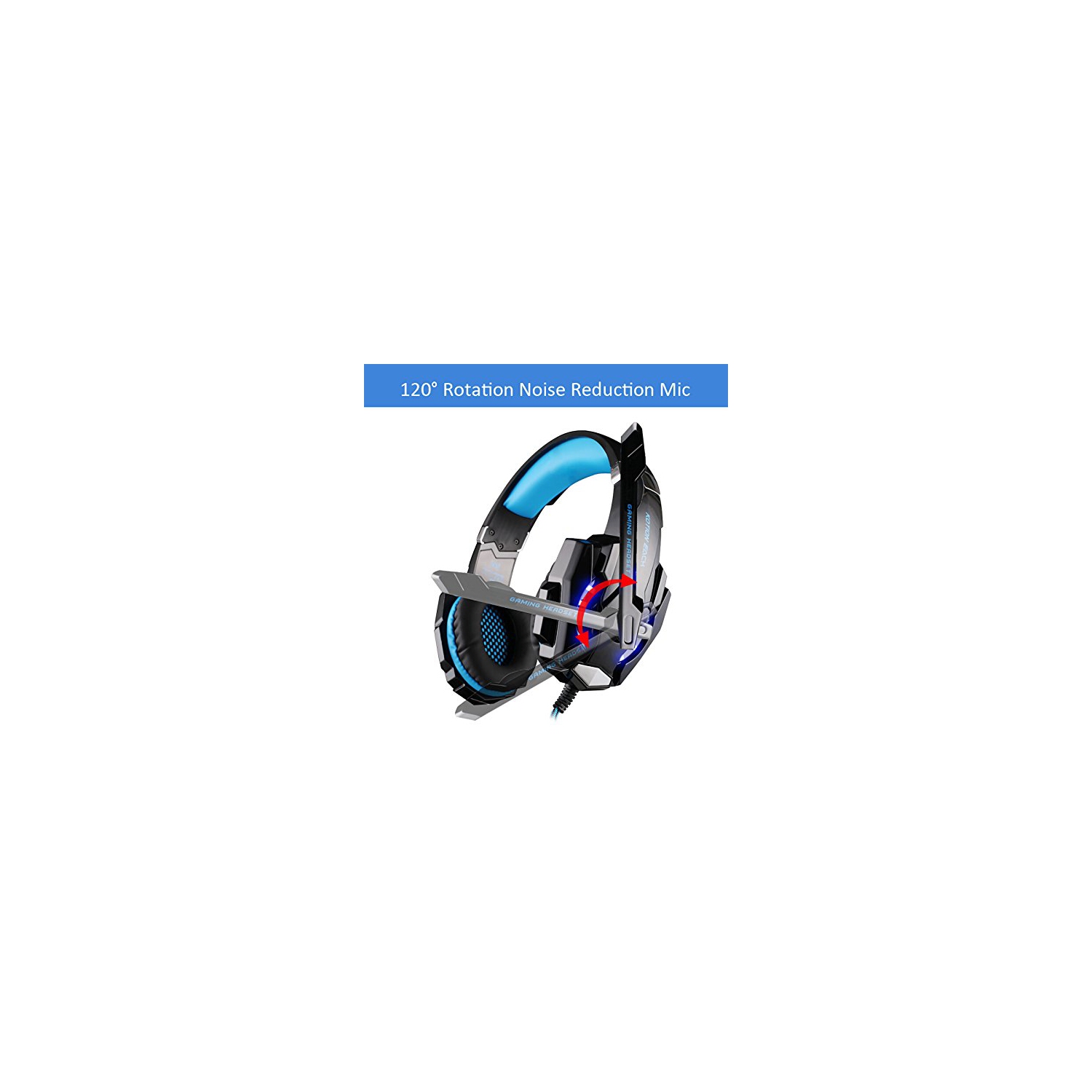 Mengshen Gaming Headset for PS4/Xbox one/Xbox One S/PC/Mac/Laptop/Cell Phone - Gaming Headphone with Mic, LED Light,