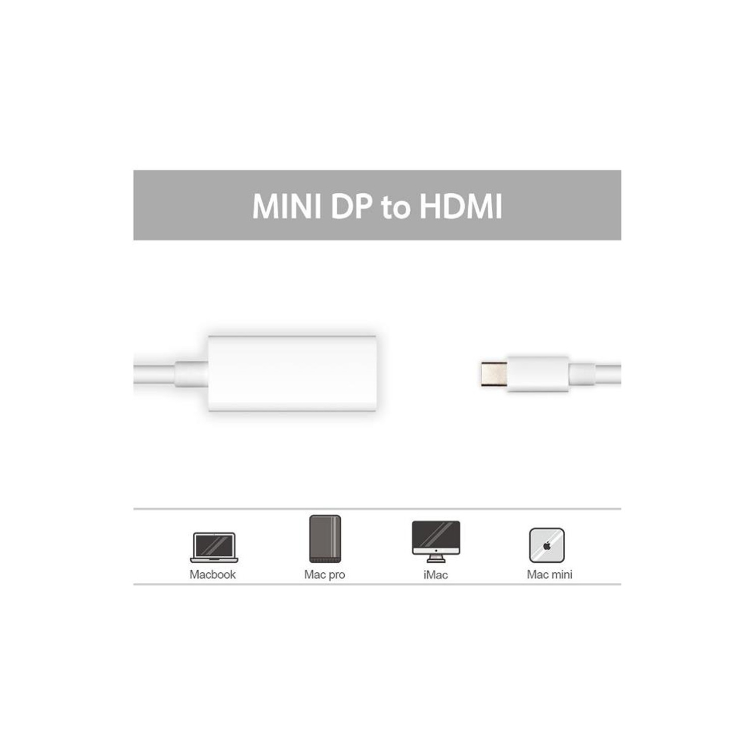 Mini Display Port DP to HDMI Adapter Thunderbolt Cable for iMac MacBook Pro & Air