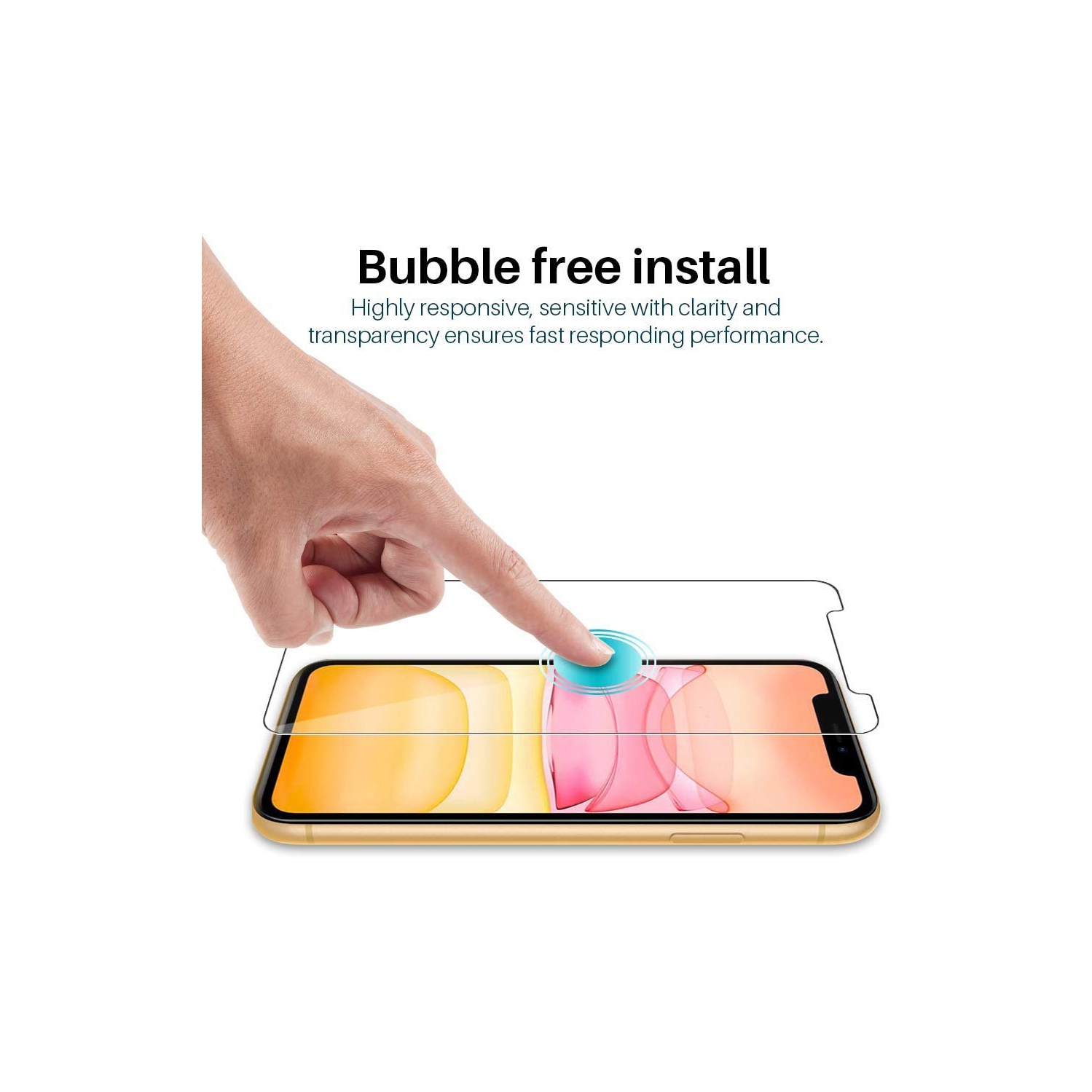 [4 Pack] LK 4 Pack Screen Protector for iPhone 11 and iPhone XR 6.1 inch, Tempered Glass Case Friendly, Alignment Frame Easy Installation - 3D Touch