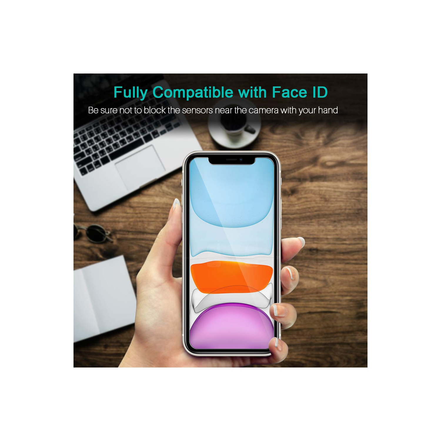 [3 Pack] Protecteur d’écran pour iPhone 11 et iPhone XR [verre trempé][compatible avec l’étui] DoubleDefense