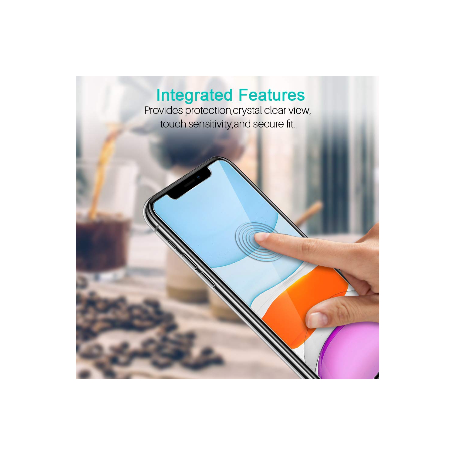 [3 Pack] Protecteur d’écran pour iPhone 11 et iPhone XR [verre trempé][compatible avec l’étui] DoubleDefense