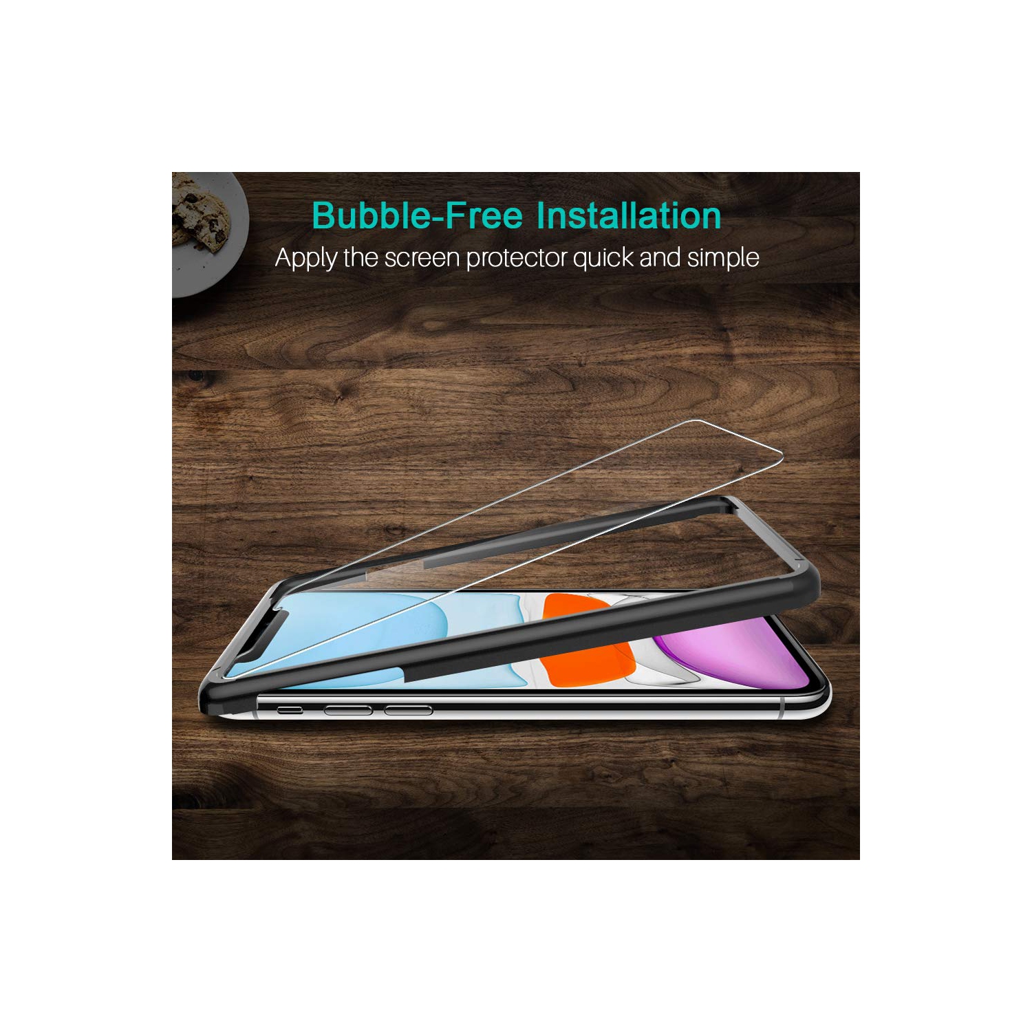 [3 Pack] Protecteur d’écran pour iPhone 11 et iPhone XR [verre trempé][compatible avec l’étui] DoubleDefense