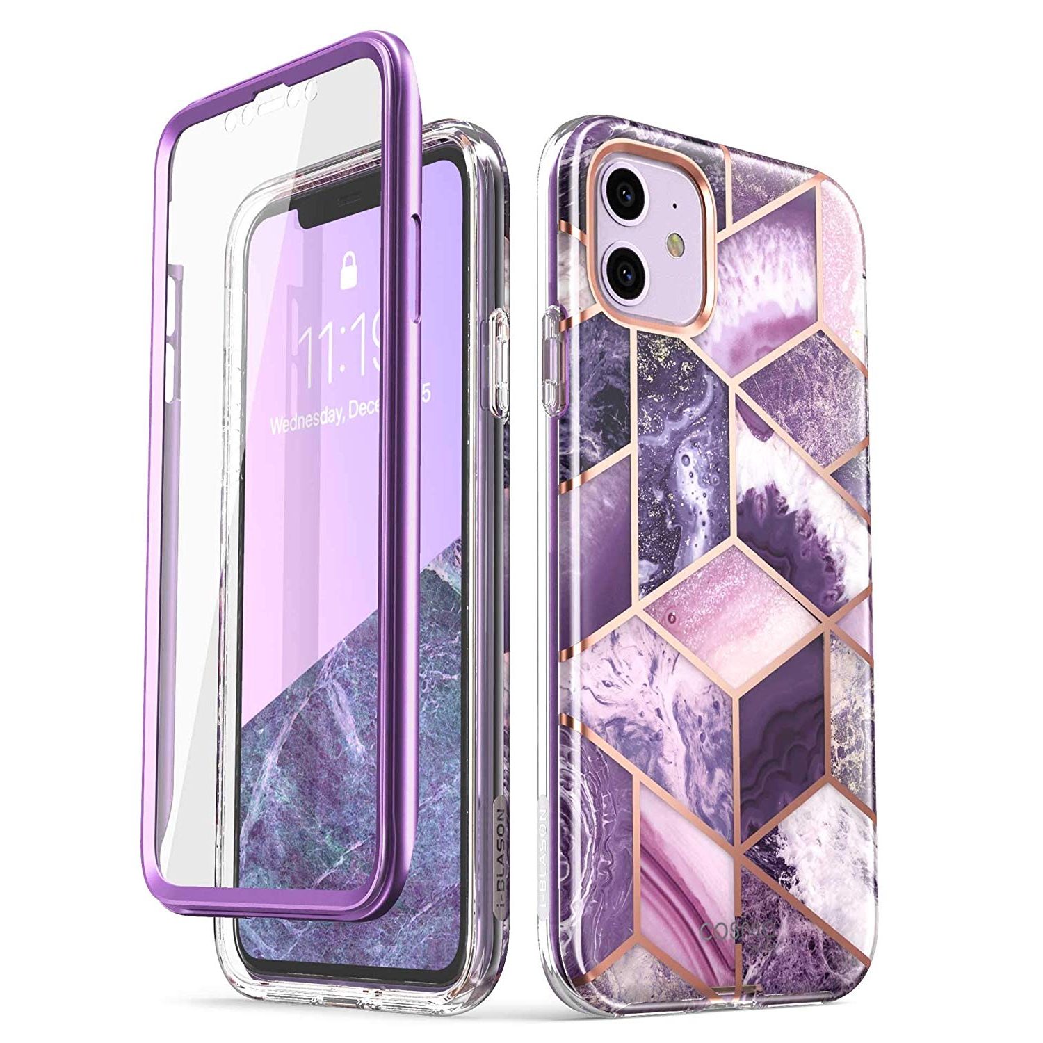 iPhone 11, Slim Full-Body Stylish Protective Case with Built-in Screen Protector