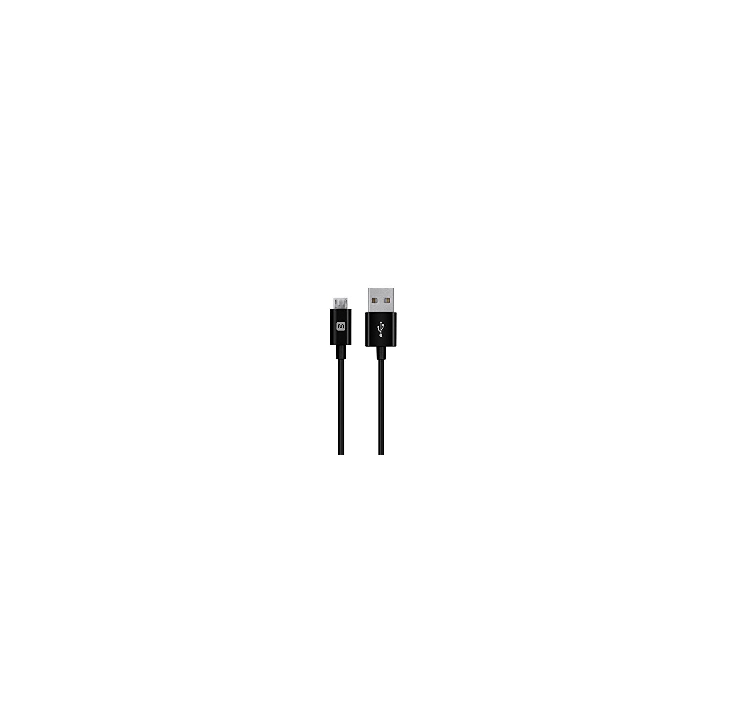 Monoprice USB-A to Micro B Cable - 3 Feet - Black, Polycarbonate Connector Heads, 2.4A, 22/30AWG - Select Series
