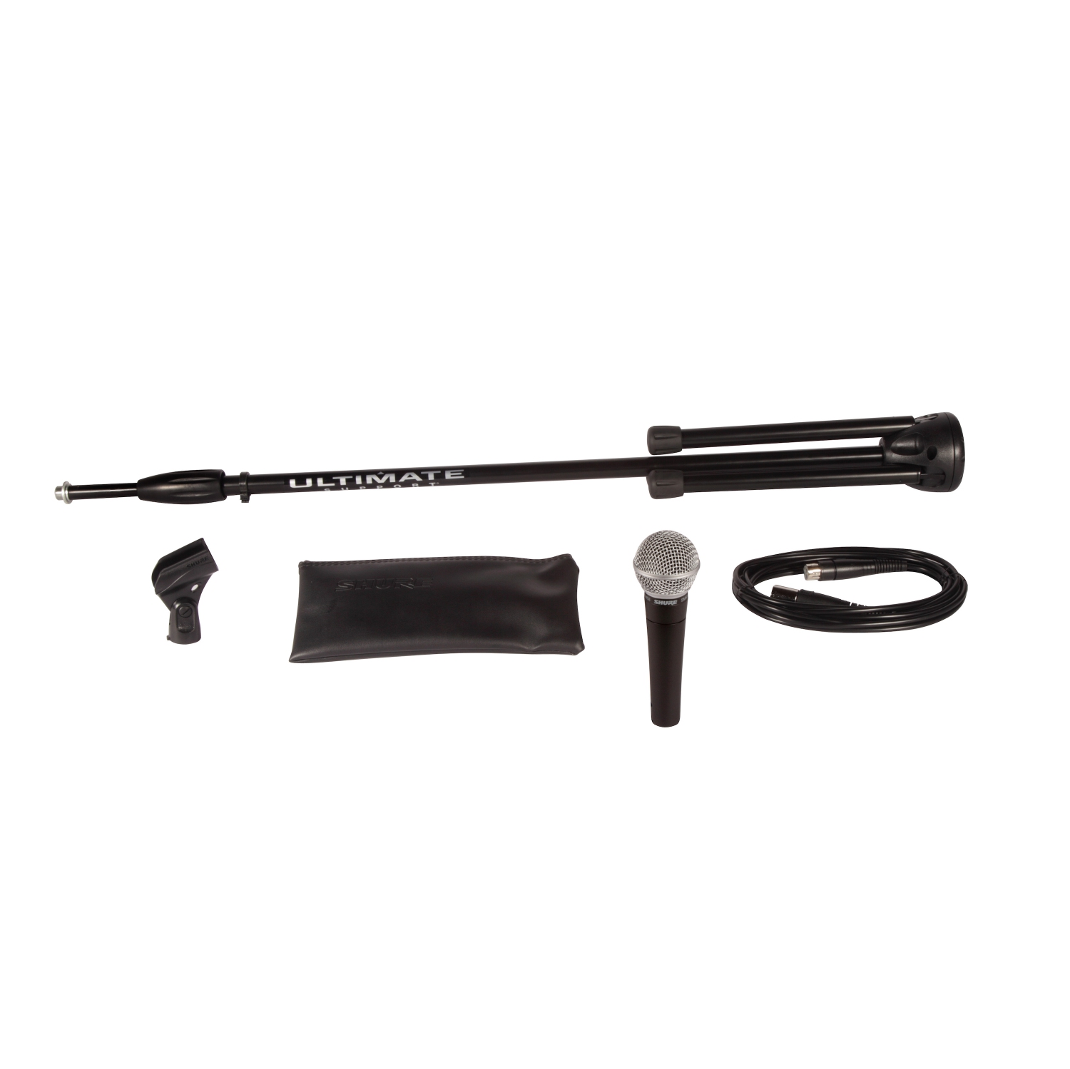 Shure SM58 Stage Performance Microphone Kit with XLR Cable and Stand
