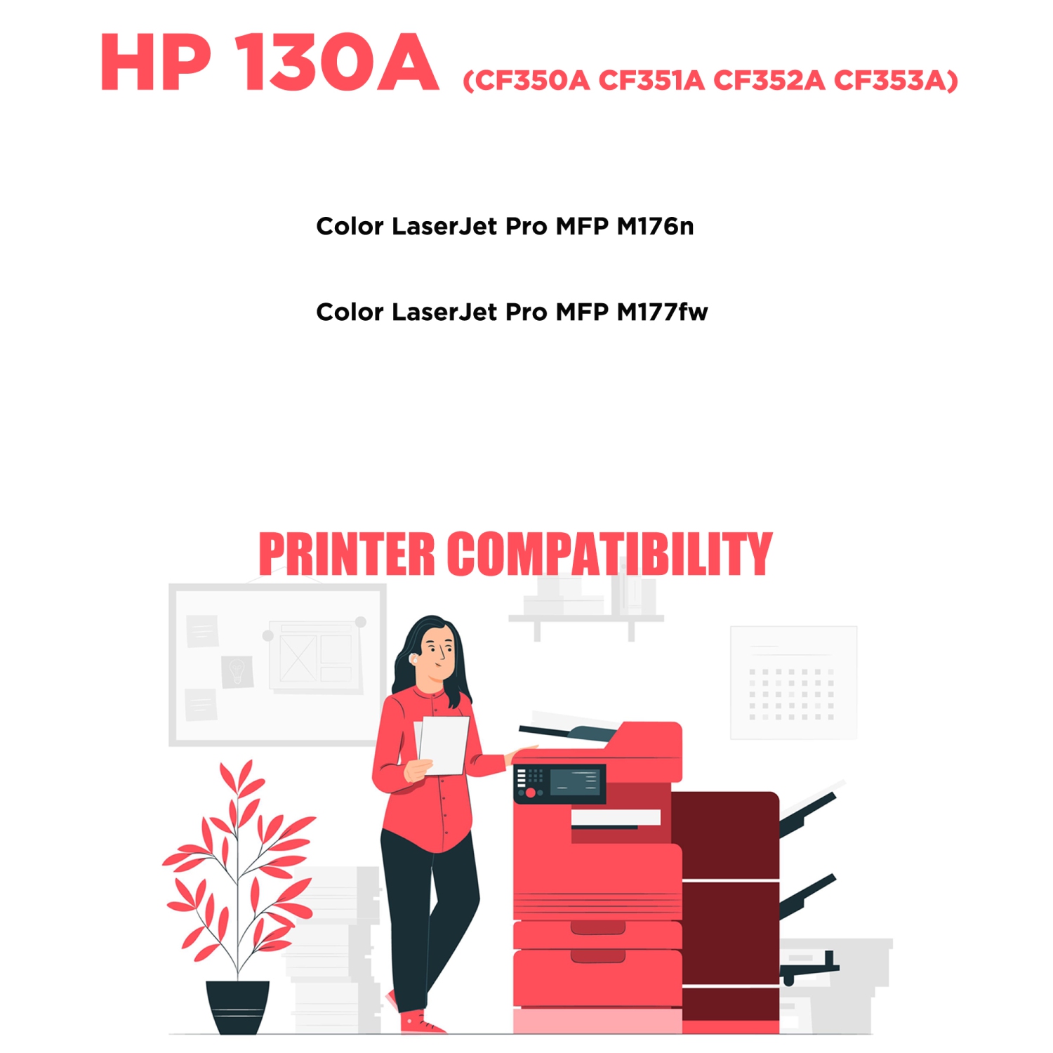 Printer Pro™ HP 130A Cyan Toner Cartridge for HP Printer Color LaserJet Pro M176 M177