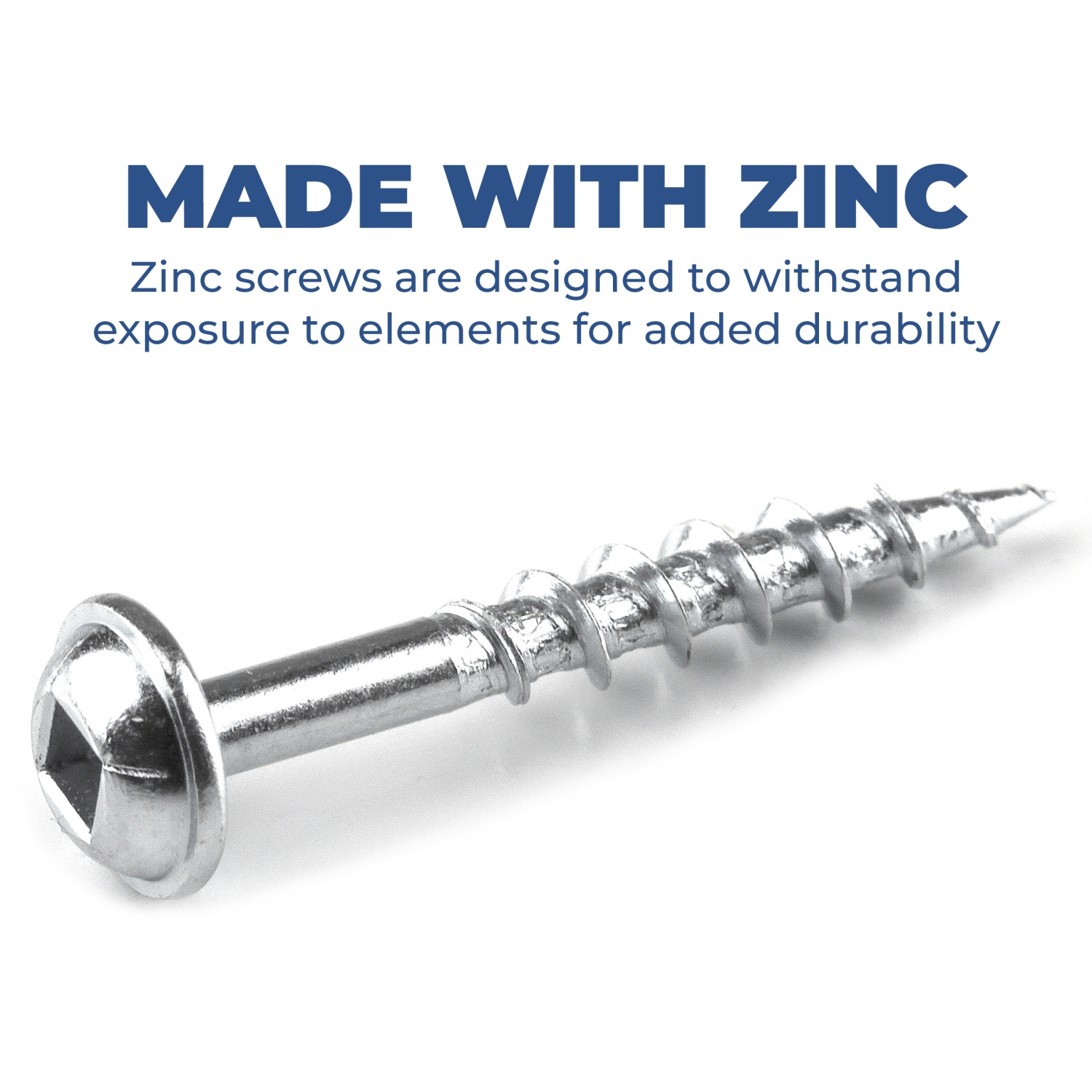 Kreg SML-C125-250 vis de poche en zinc, filetage grossier no 8 de 1 1/4 po, tête Maxi-Loc