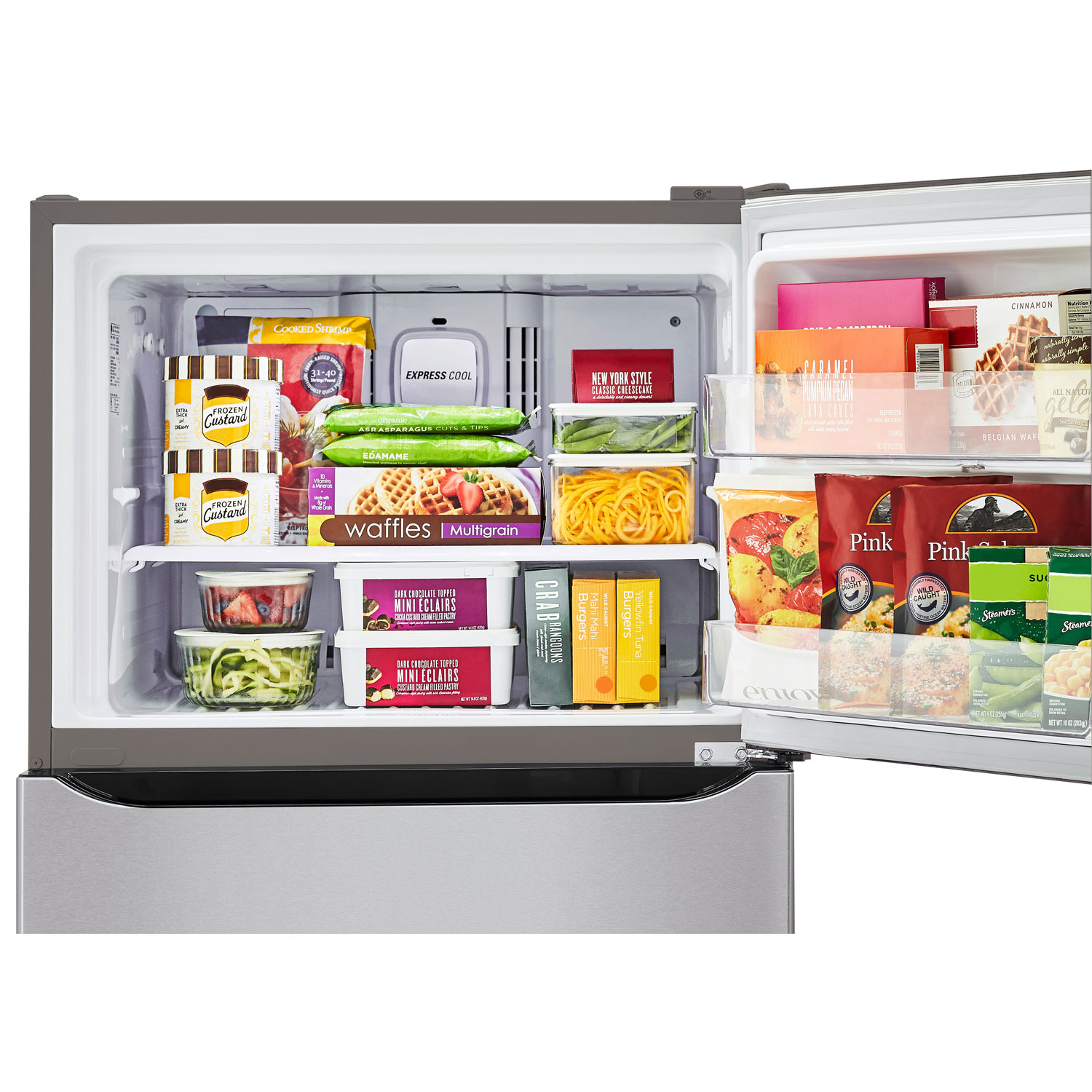 LG 30" 20.2 Cu. Ft. Top Freezer Refrigerator with LED Lighting - Stainless Steel