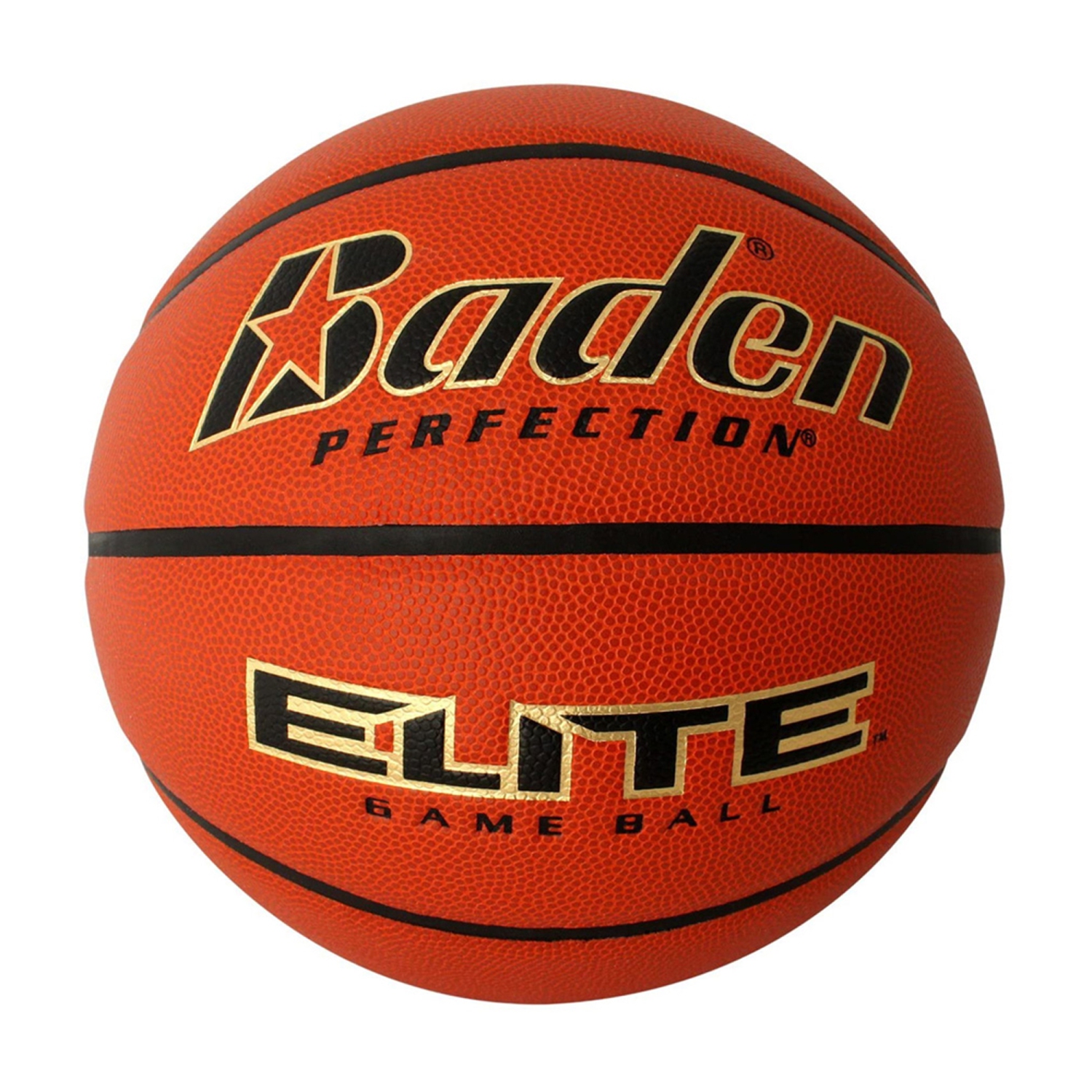 Baden PERFECTION ÉLITE Ballon de Basket d'Intérieur - Balle Approuvée par NFHS, Taille Officielle 7
