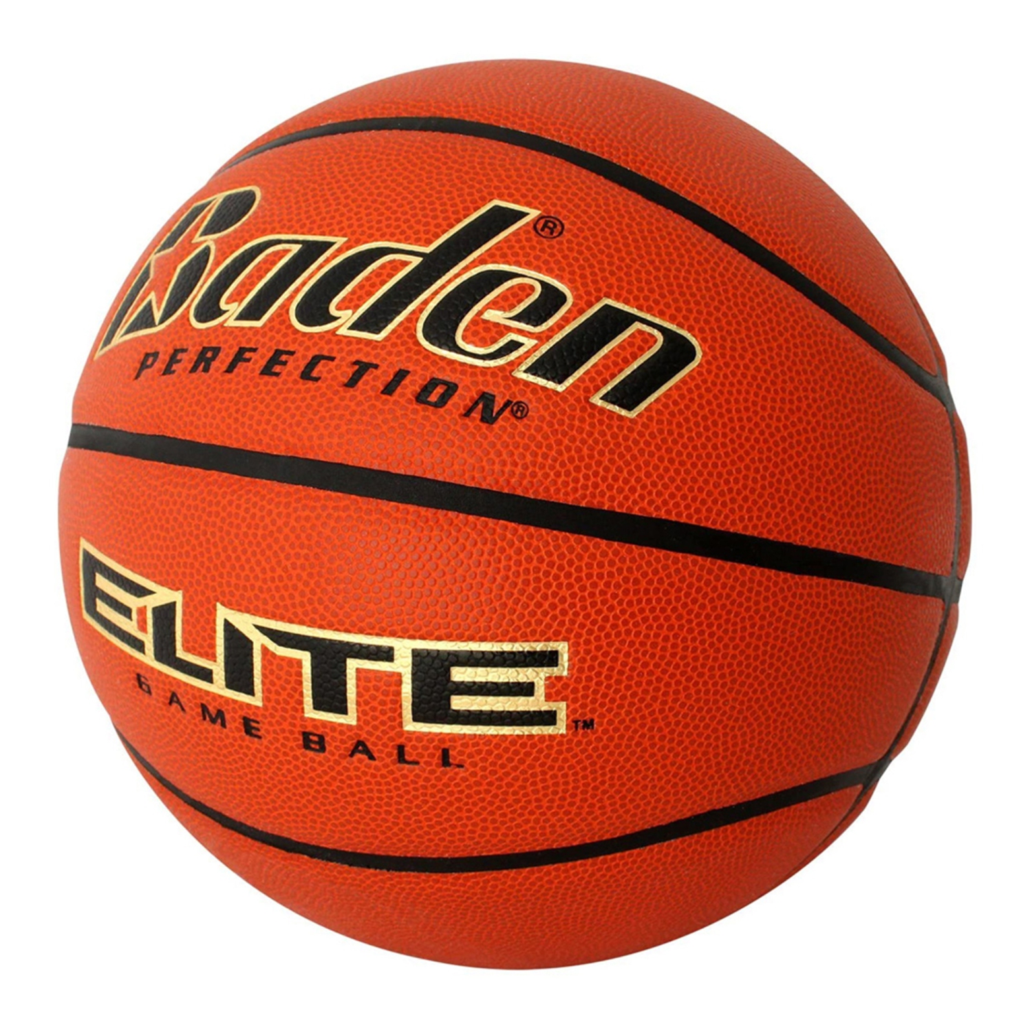 Baden PERFECTION ÉLITE Ballon de Basket d'Intérieur - Balle Approuvée par NFHS, Taille Officielle 7