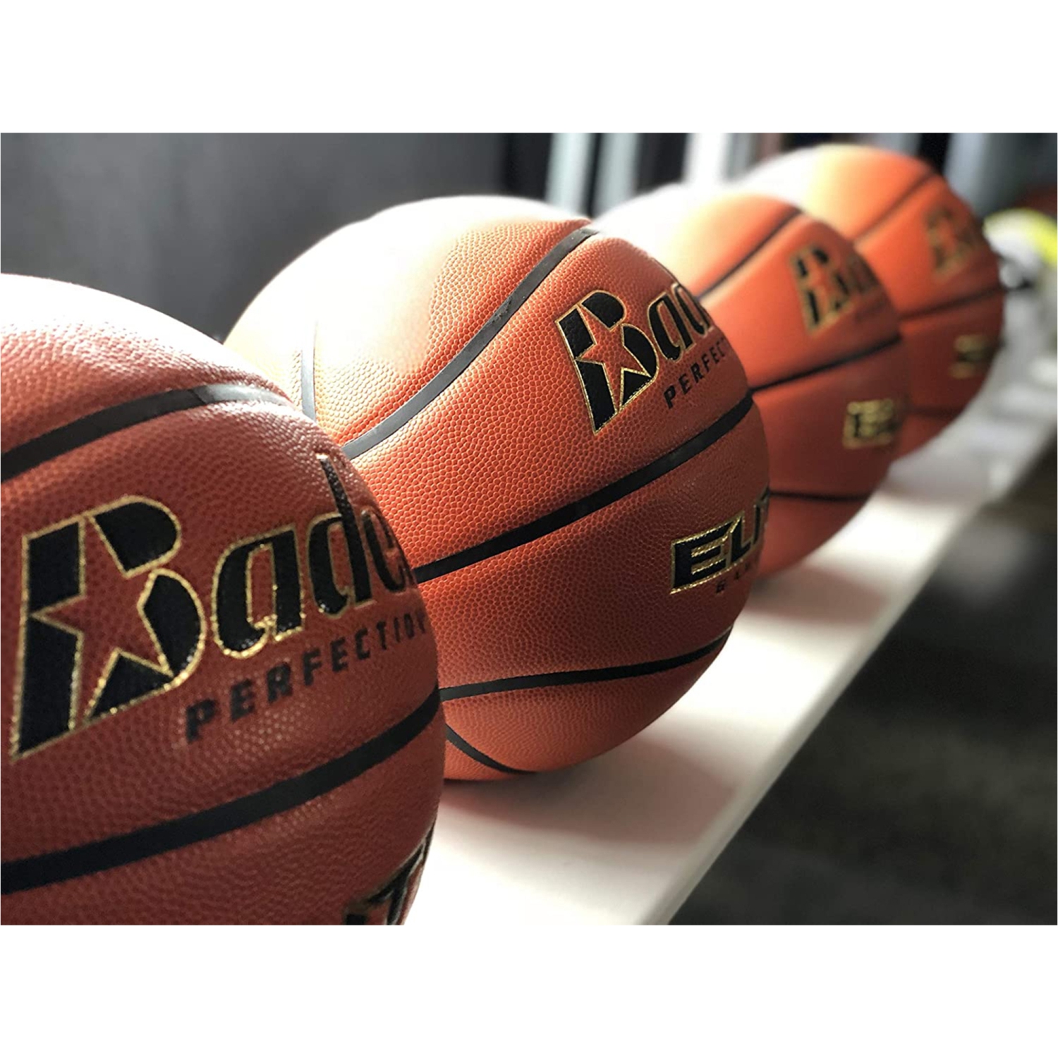 Baden PERFECTION ÉLITE Ballon de Basket d'Intérieur - Balle Approuvée par NFHS, Taille Officielle 7
