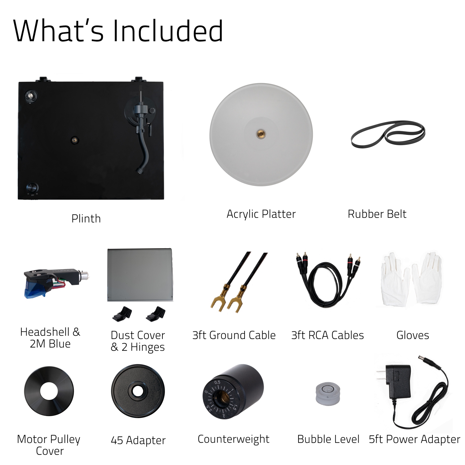 Tourne-disque haute fidélité RT85 de la série Reference de Fluance avec cartouche bleue Ortofon 2M et plateau en acrylique