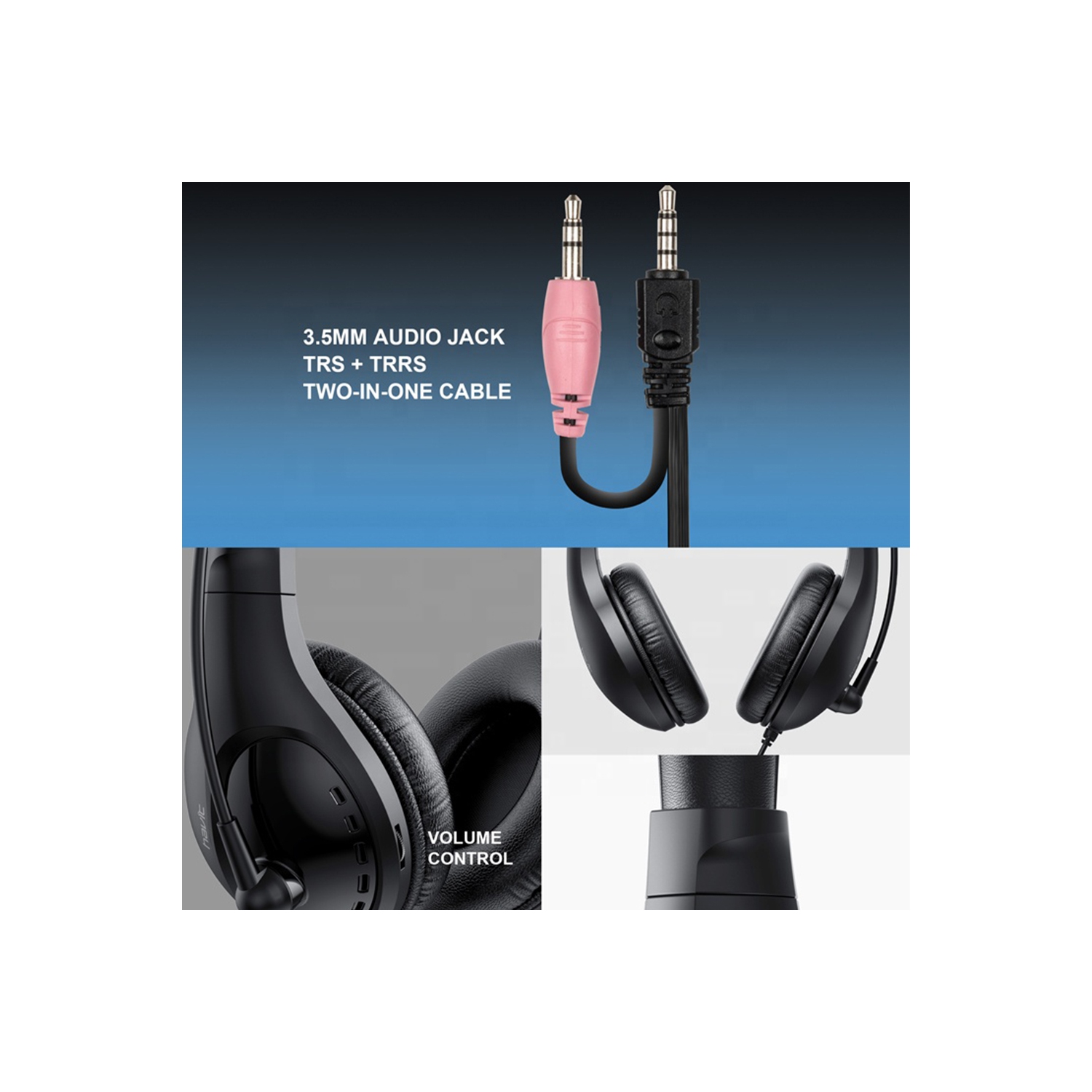 Havit HV-H2116D Stereo 3.5mm Headset with Microphone for PC