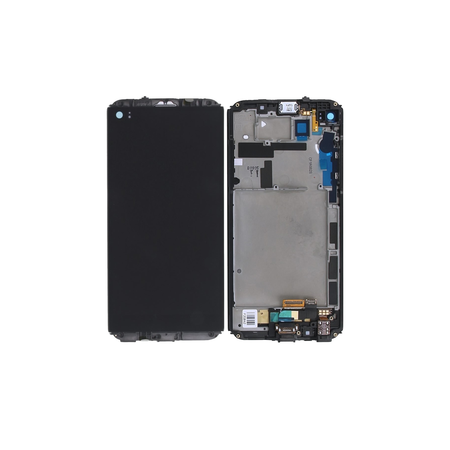 Replacement LCD Display Touch Screen Digitizer Assembly With Frame Compatible With LG Q8 (2017) - Titan/Black