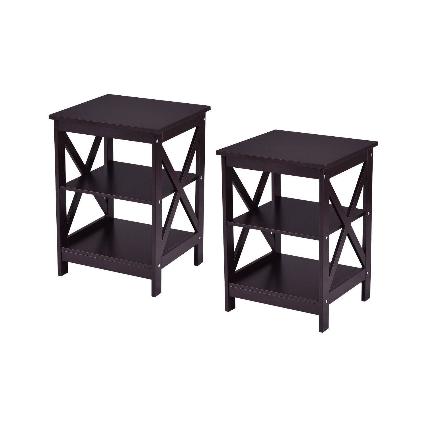 Stunning Costway End Table Nightstand Living Room Furnit Background