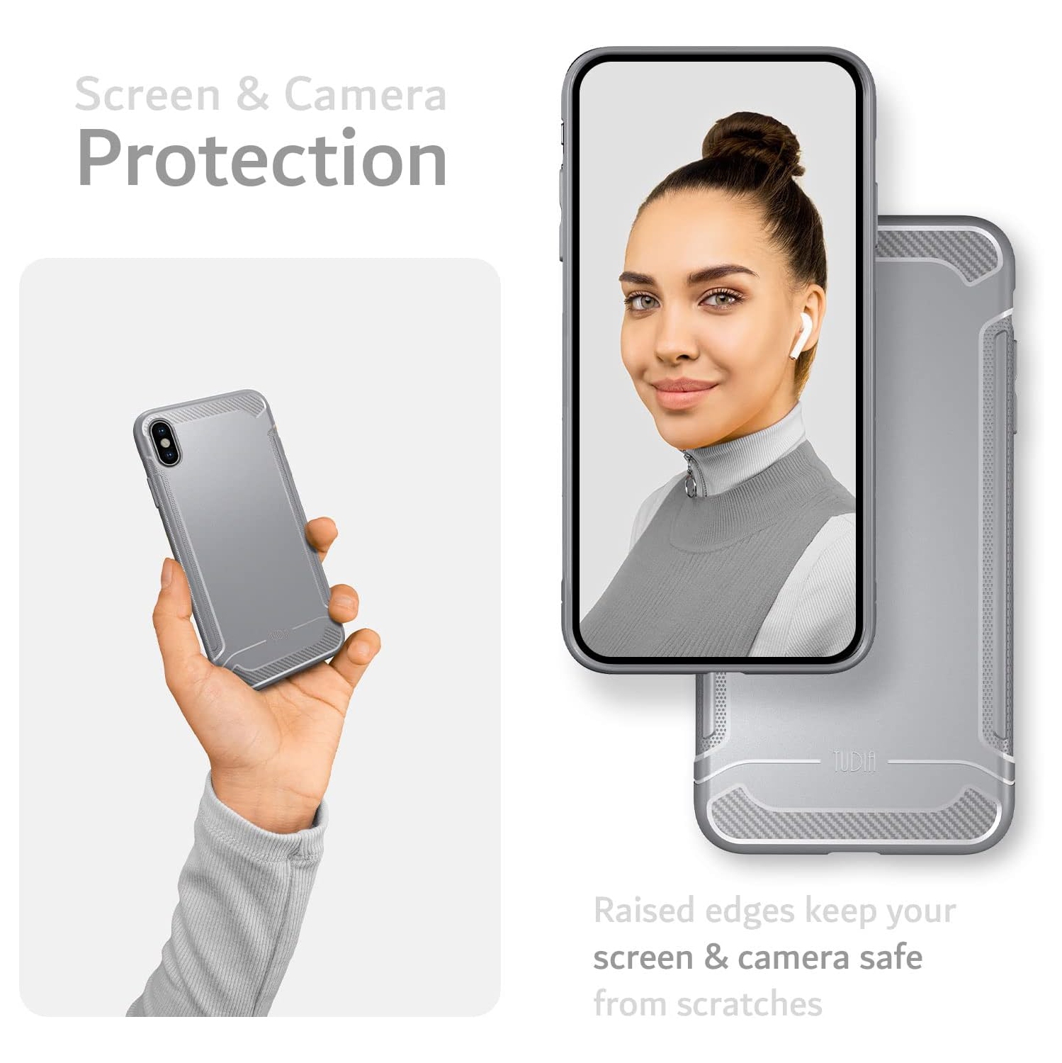 TUDIA TAMM iPhone X Case TPU Lightweight - Gray