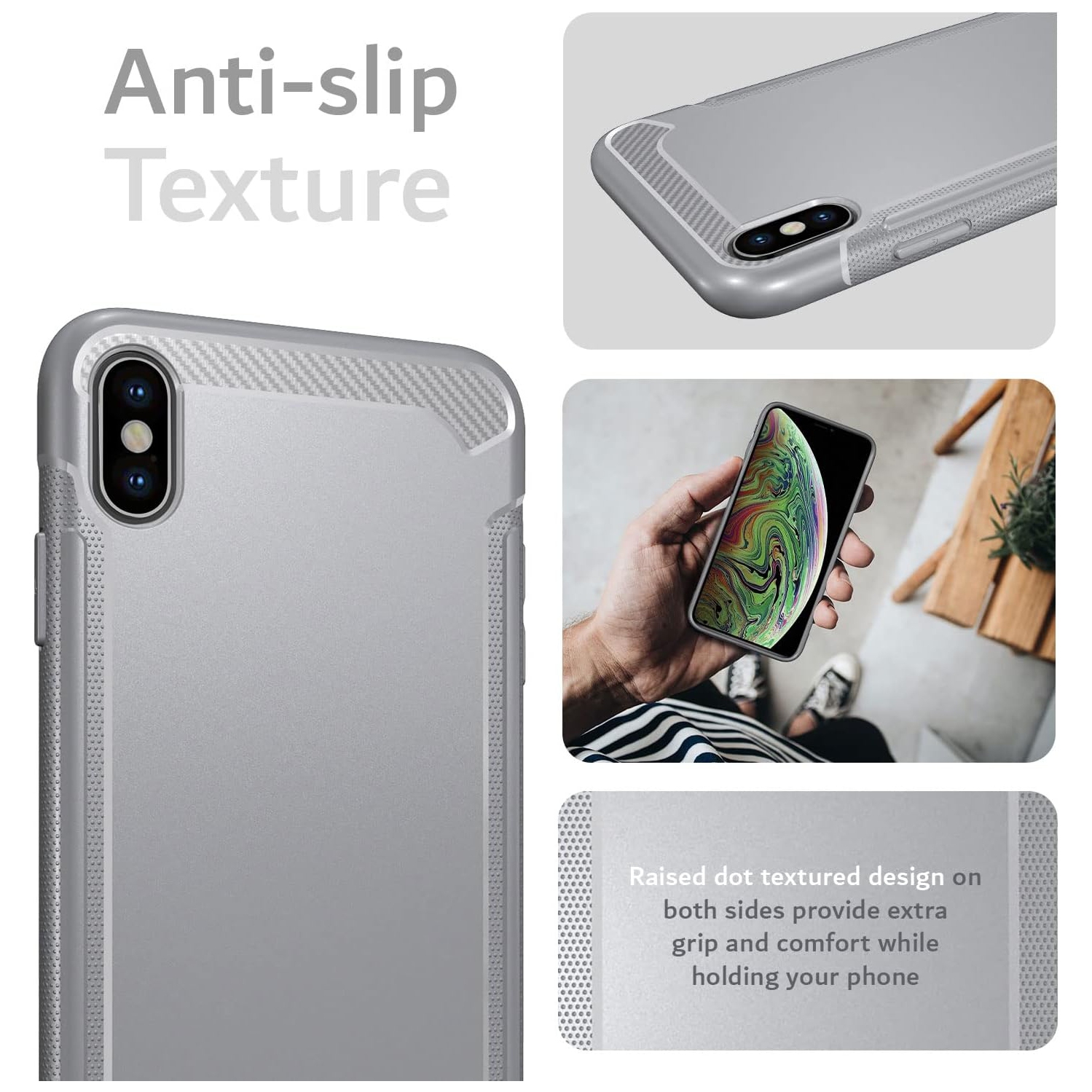 TUDIA TAMM iPhone X Case TPU Lightweight - Gray