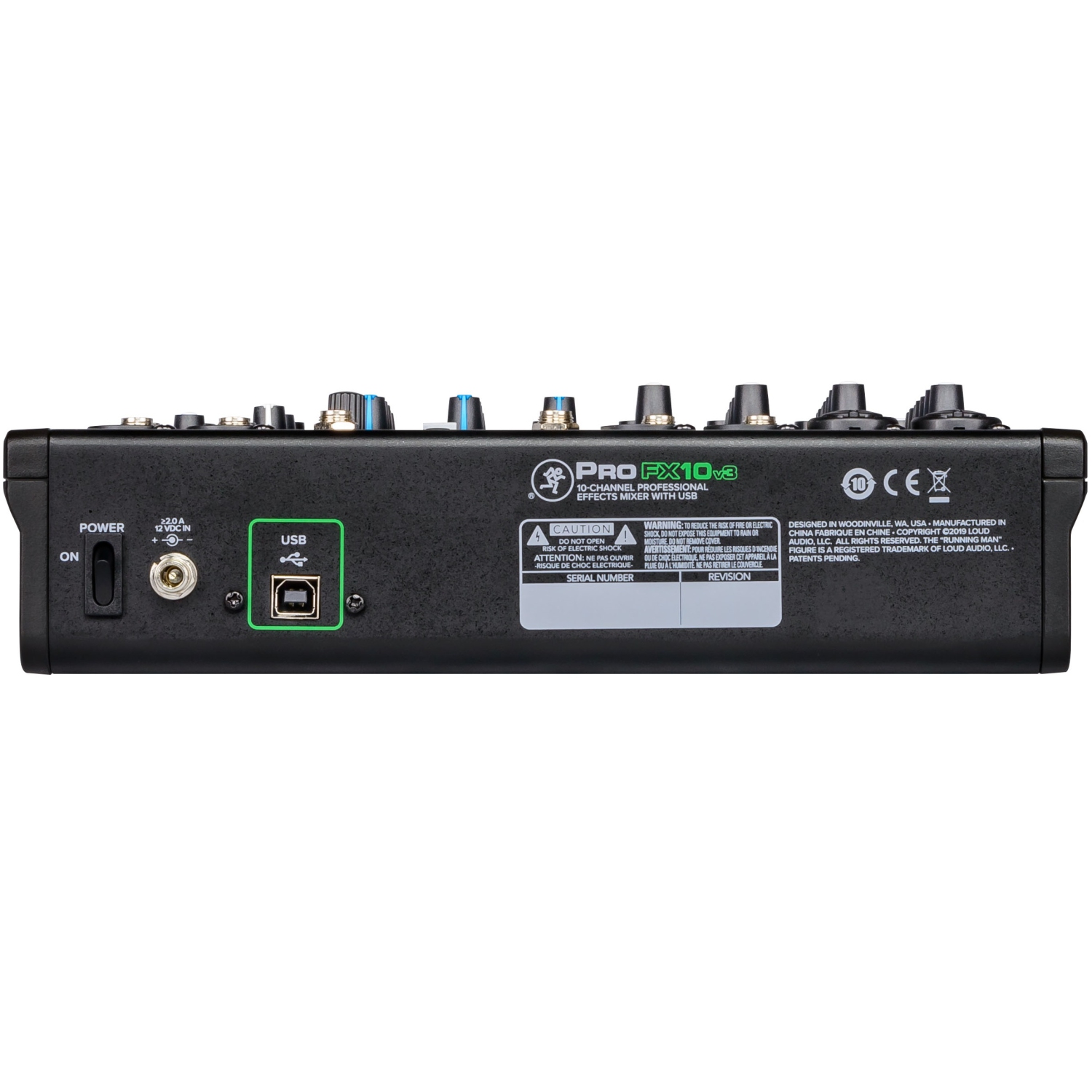 Console de mixage professionnelle à 10 canaux ProFX10v3 de Mackie avec USB