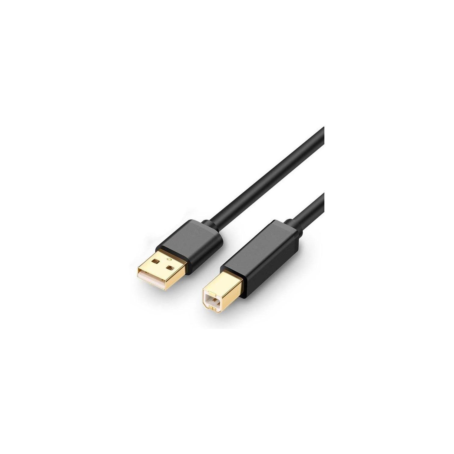 UGREEN Printer Cable USB 2.0 Type A Male to B Male Scanner Cord High Speed for , HP, Canon, Lexmark,&More (15ft/5m)