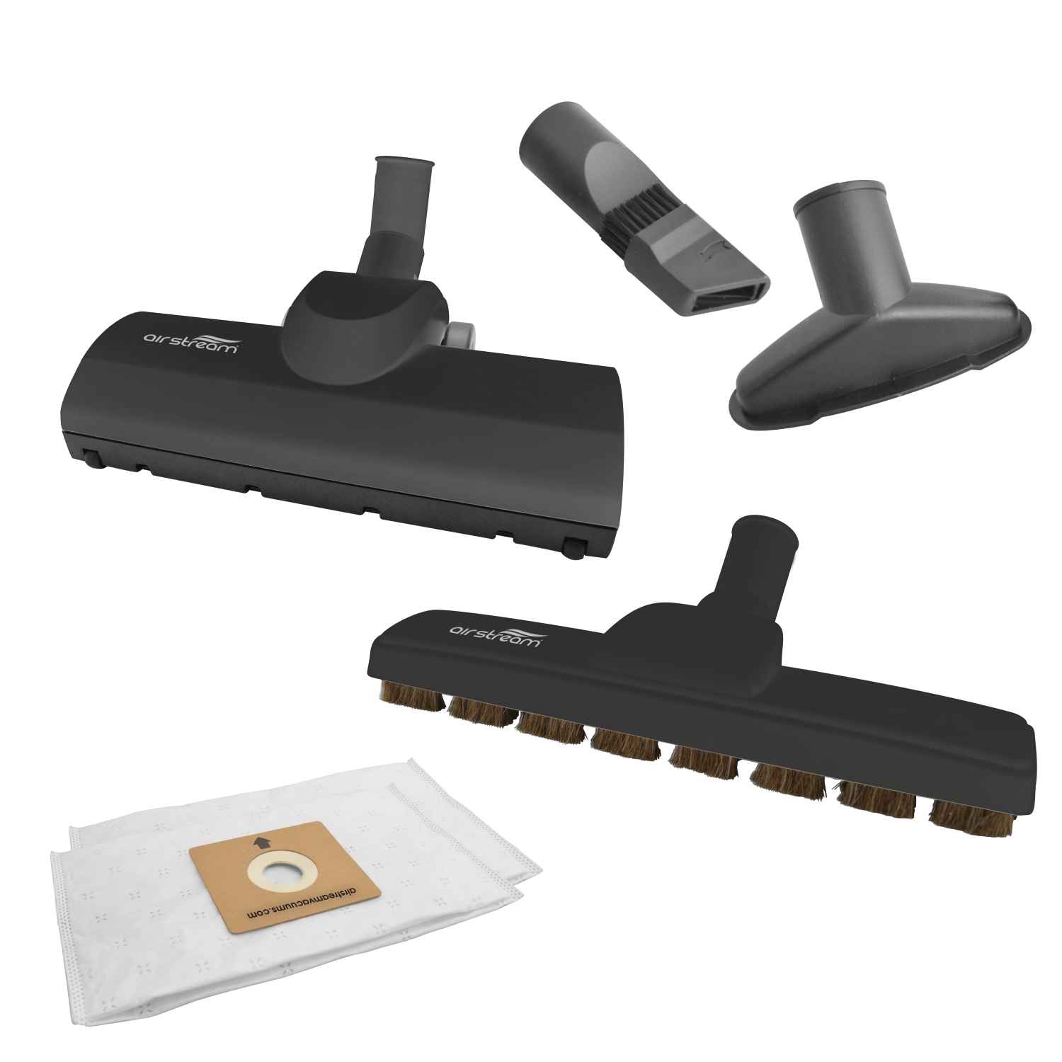 Airstream AS200 Corded Lightweight Canister Vacuum Cleaner with Accessories and Brush Compartment