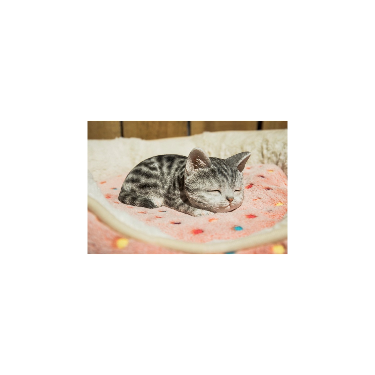 Hi-Line Gifts Ltd. CAT-KITTEN SLEEPING - GREY TABBY