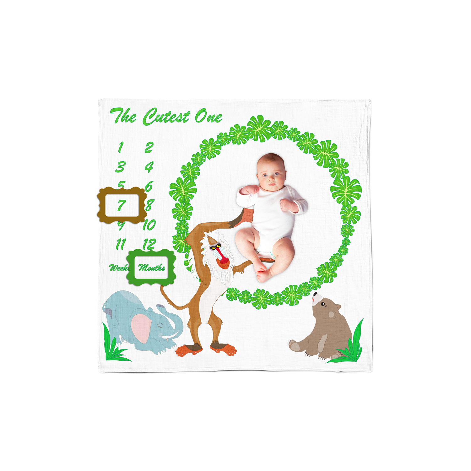 muslin milestone blanket