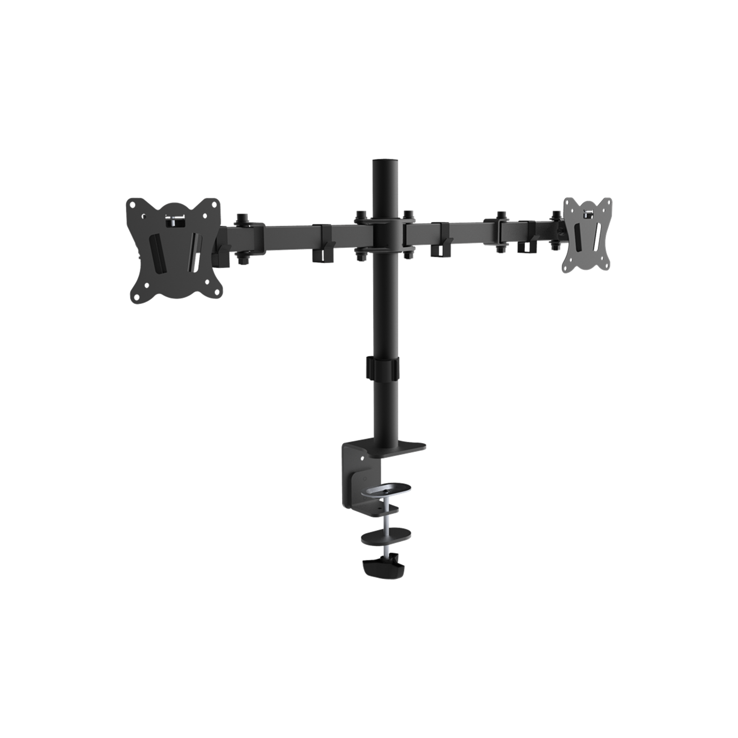 Full Motion Monitor Stand Dual Monitor Mount, Monitor Arm Fit 2 Screens Fully Adjustable Heavy Duty For 13"-27" Monitors Desk Mount