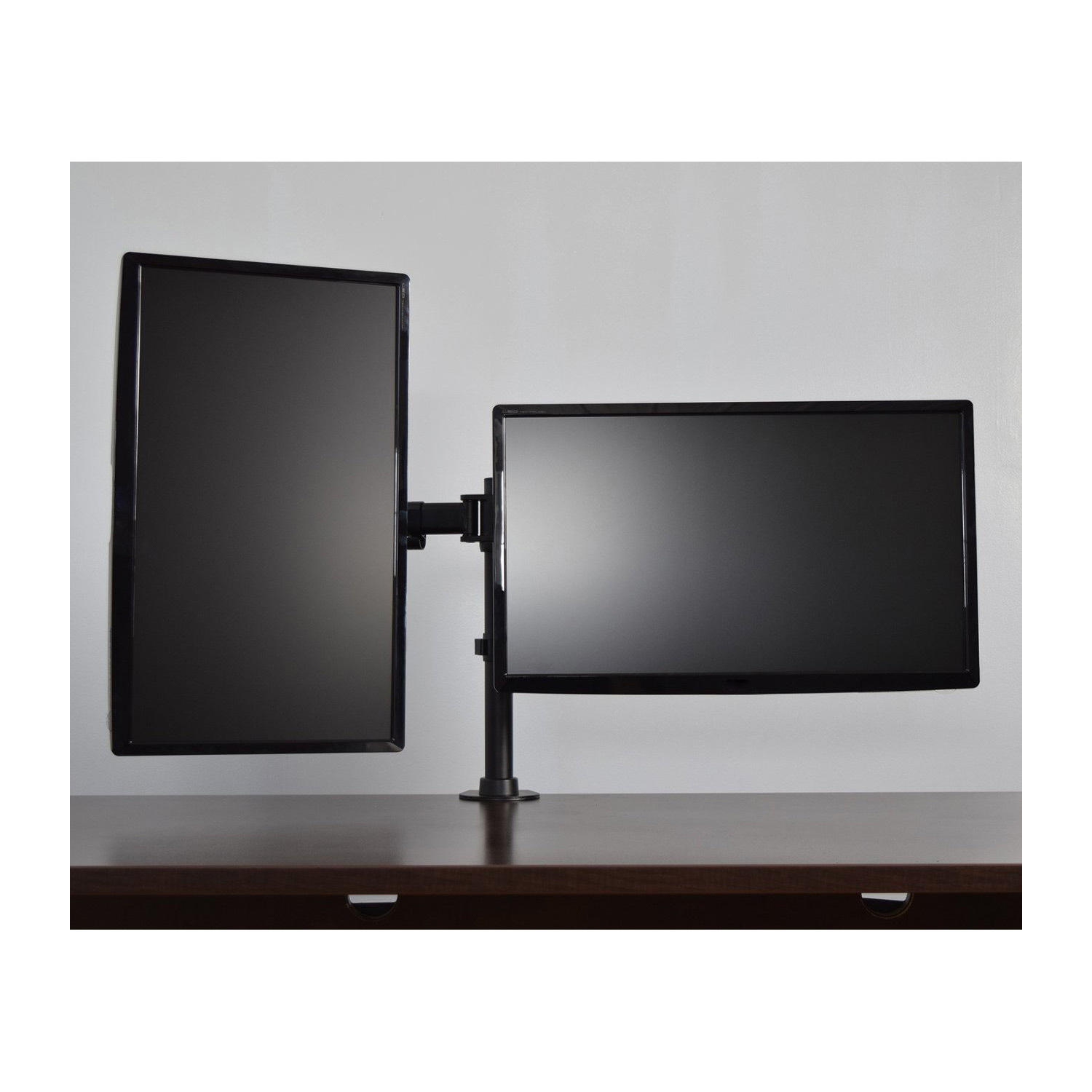 Full Motion Monitor Stand Dual Monitor Mount, Monitor Arm Fit 2 Screens Fully Adjustable Heavy Duty For 13"-27" Monitors Desk Mount