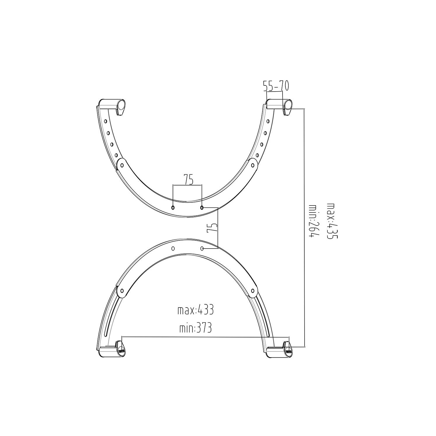 Adapter VESA Mount Kit for 19" to 27" LED LCD Monitor Screen PrimeCables
