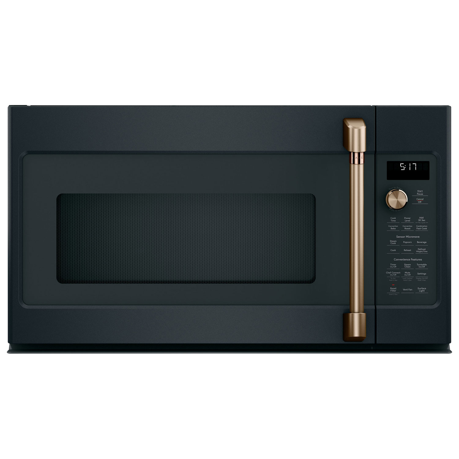 Ens. poignées 2 pièces pour four micro-ondes à hotte intégrée Café - Bronze brossé