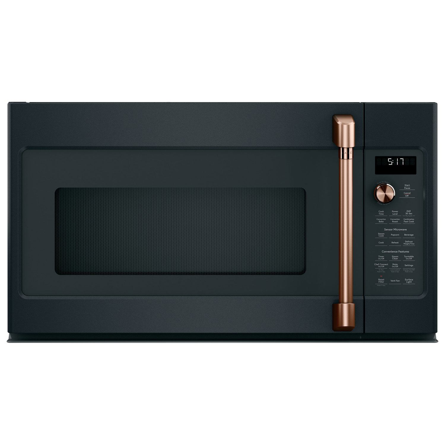 Ens. poignées de 2 pièces pour four micro-ondes à hotte intégrée Café - Cuivre brossé