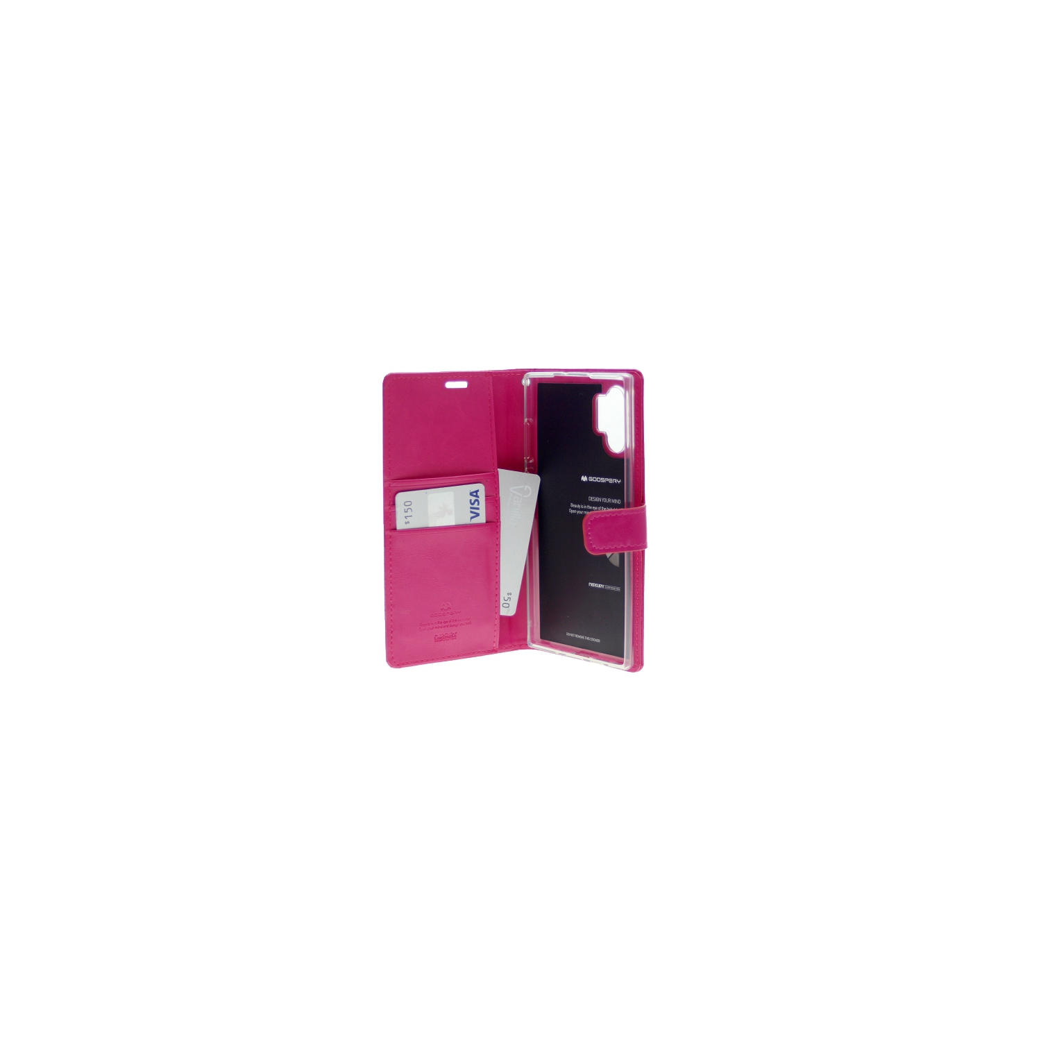 For Samsung Note10Plus Goospery Bluemoon Diary, Hot Pink
