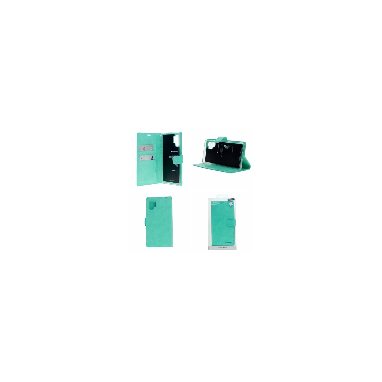For Samsung Note10Plus Goospery Bluemoon Diary, Teal