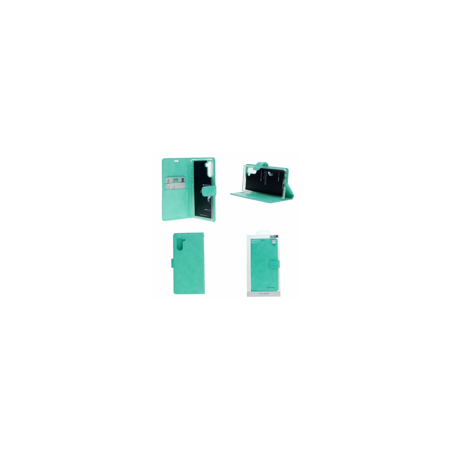 For Samsung Note10 Goospery Bluemoon Diary, Teal