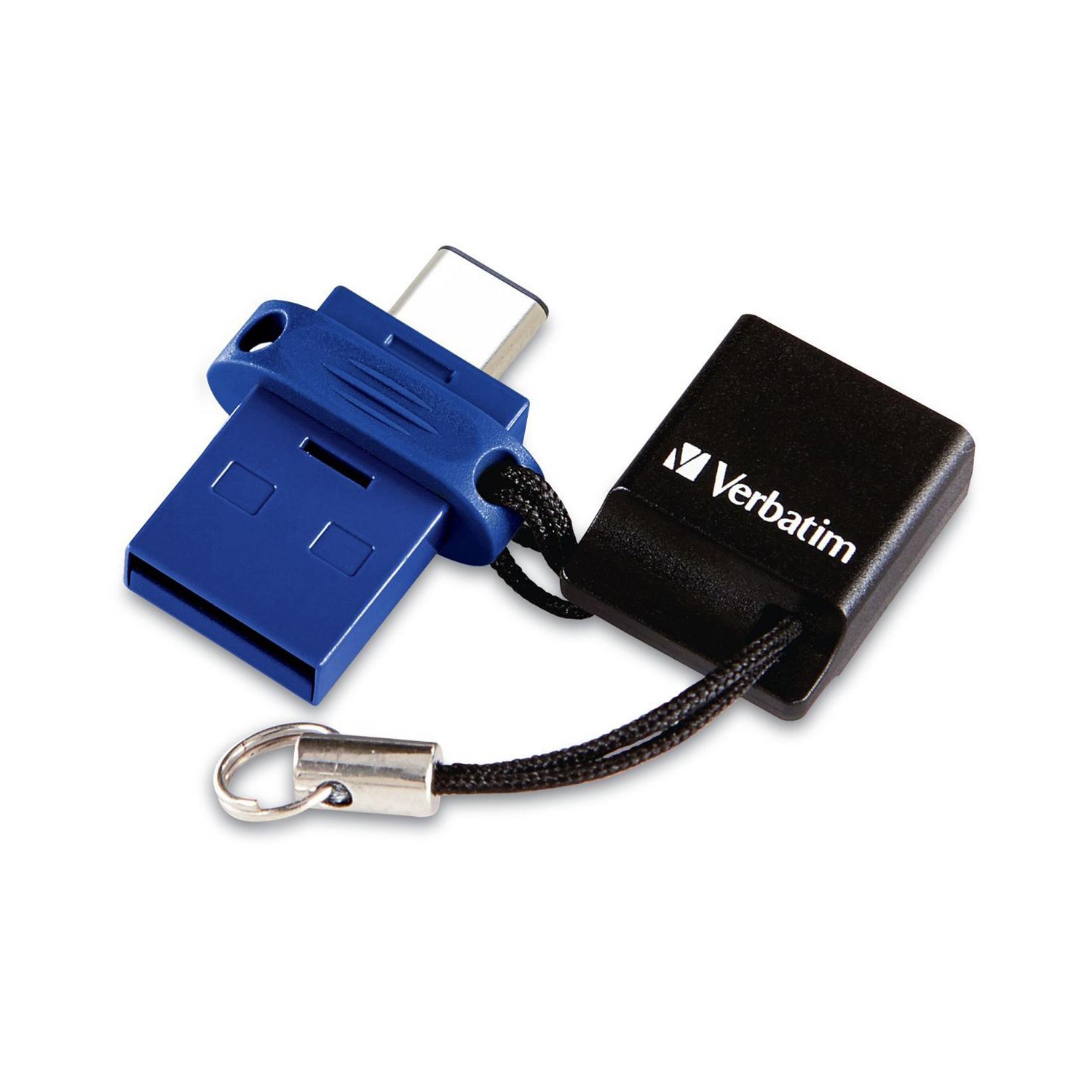 VERBATIM 64GB STORE N GO DUAL USB FLASH DRIVE BLU