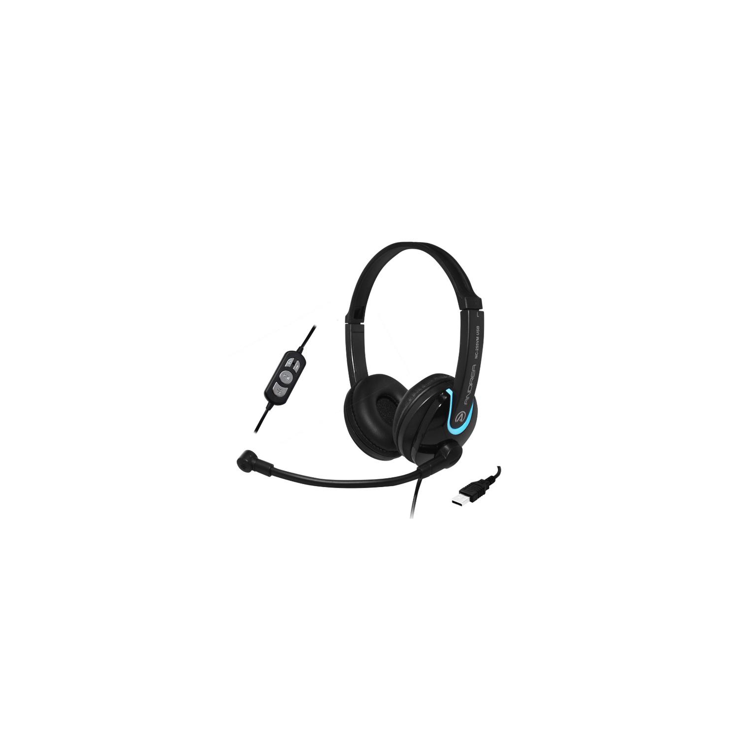 Andrea NC-255VM On-Ear Noise Cancelling Headset with Mic -