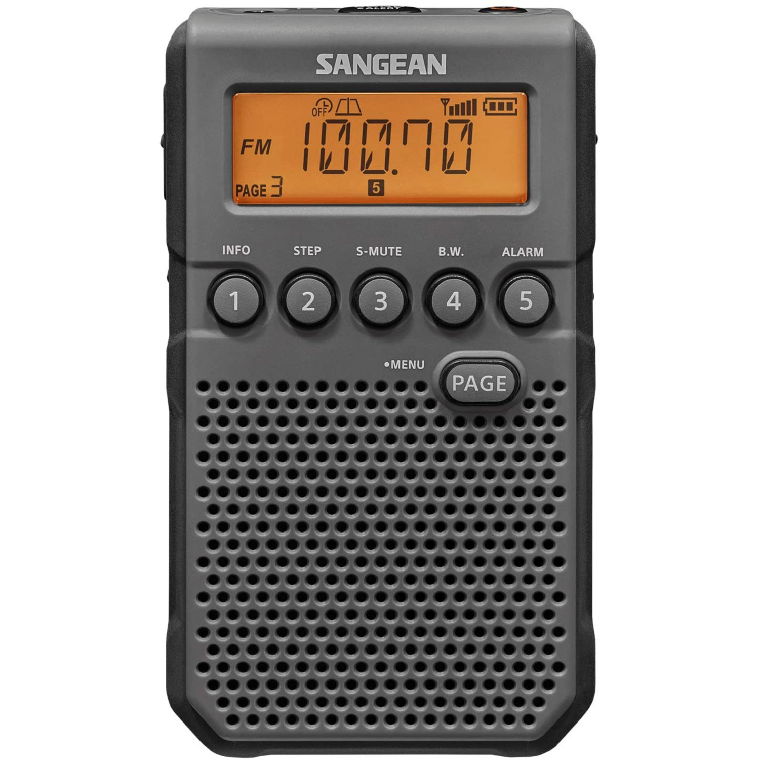 Sangean DT-800BK AM/FM Weather Alert Pocket Radio (Black)