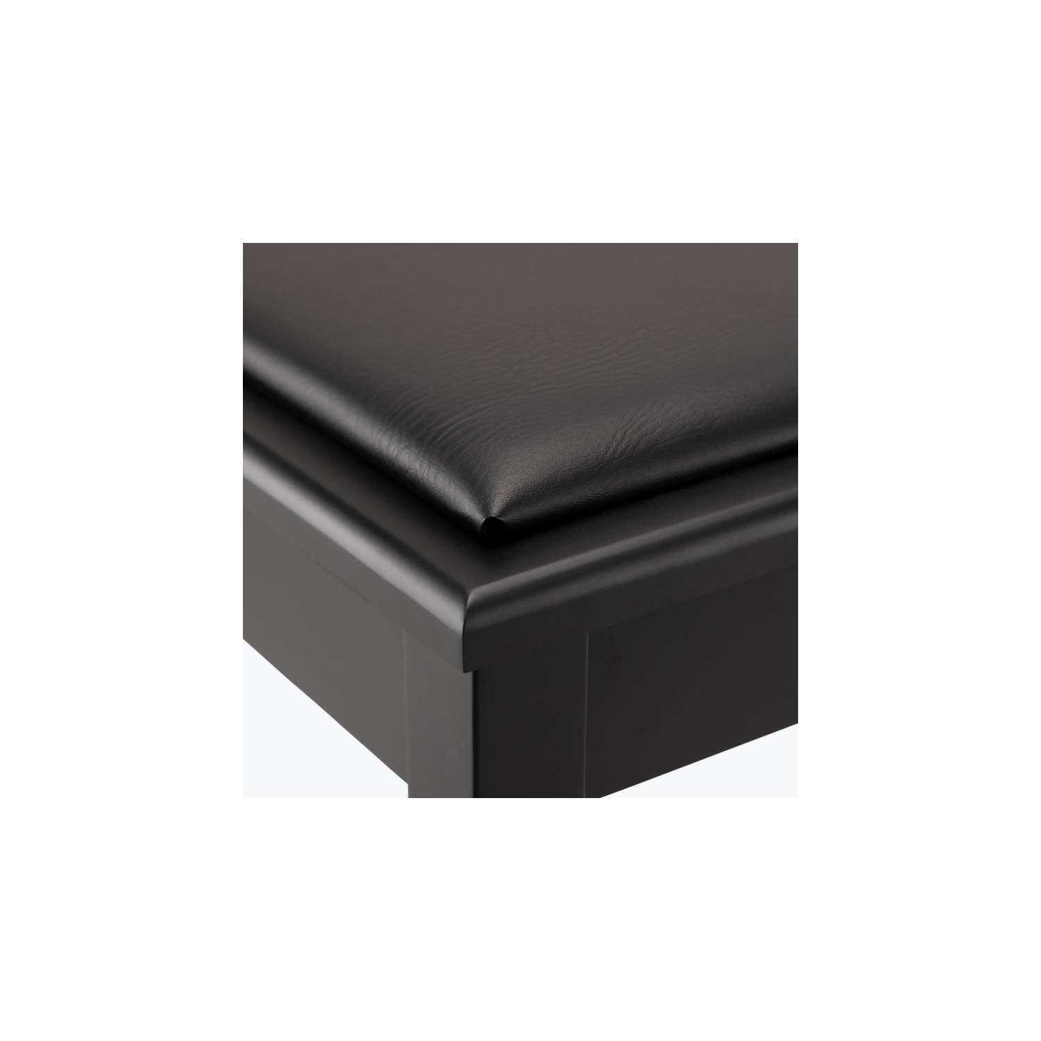 On Stage – Banc de piano de luxe MUS KB8904 B KB8904 B avec compartiment de rangement, noir satiné