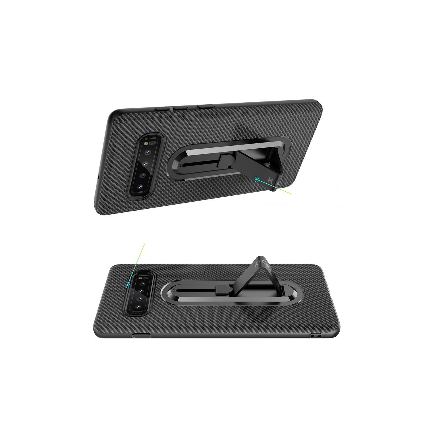 Rugged Armor Case Anti Shock Carbon Fiber Stand Case for Samsung Galaxy NOTE 9